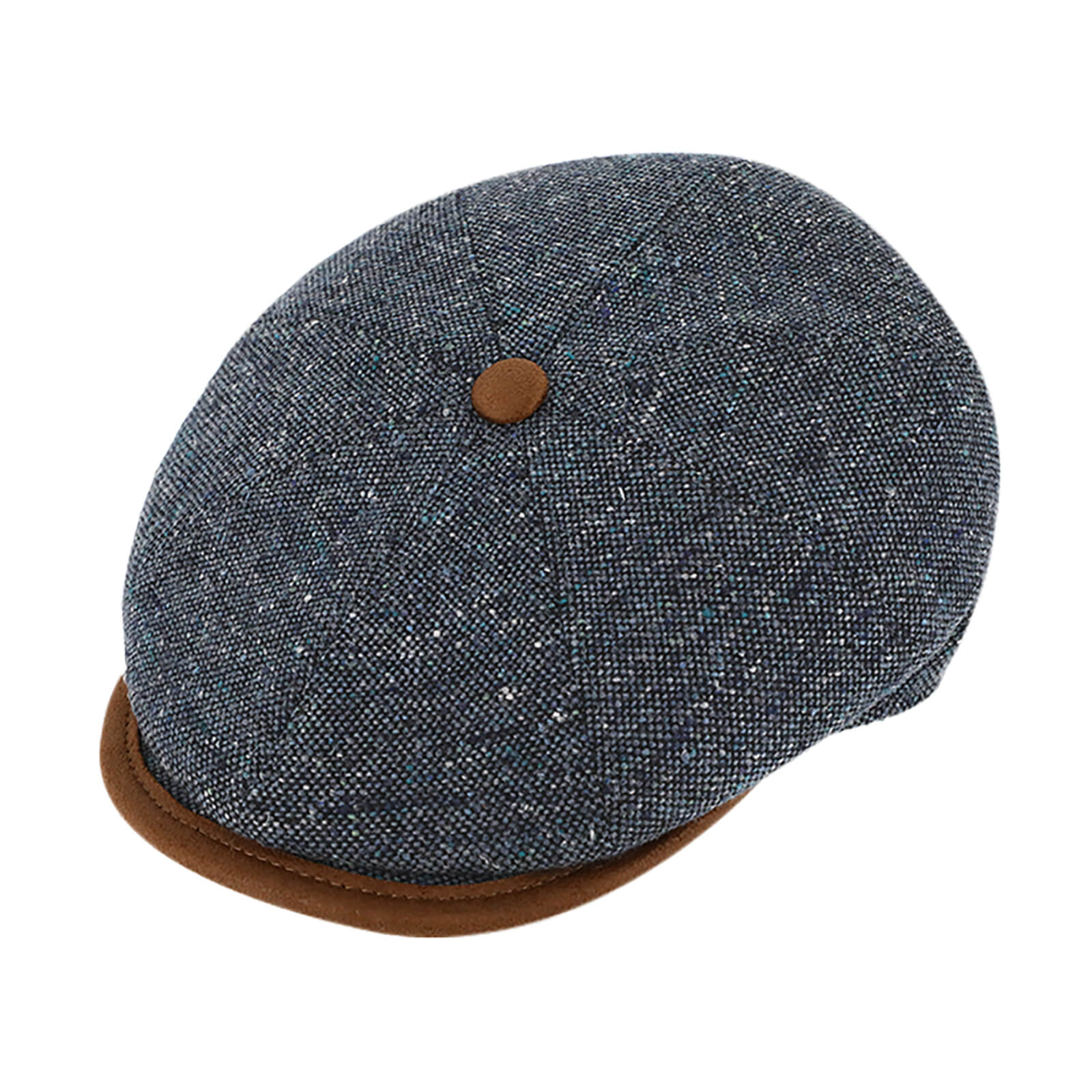 Fiebig 8-Panel Cap Seidengemisch melange Jeansblau