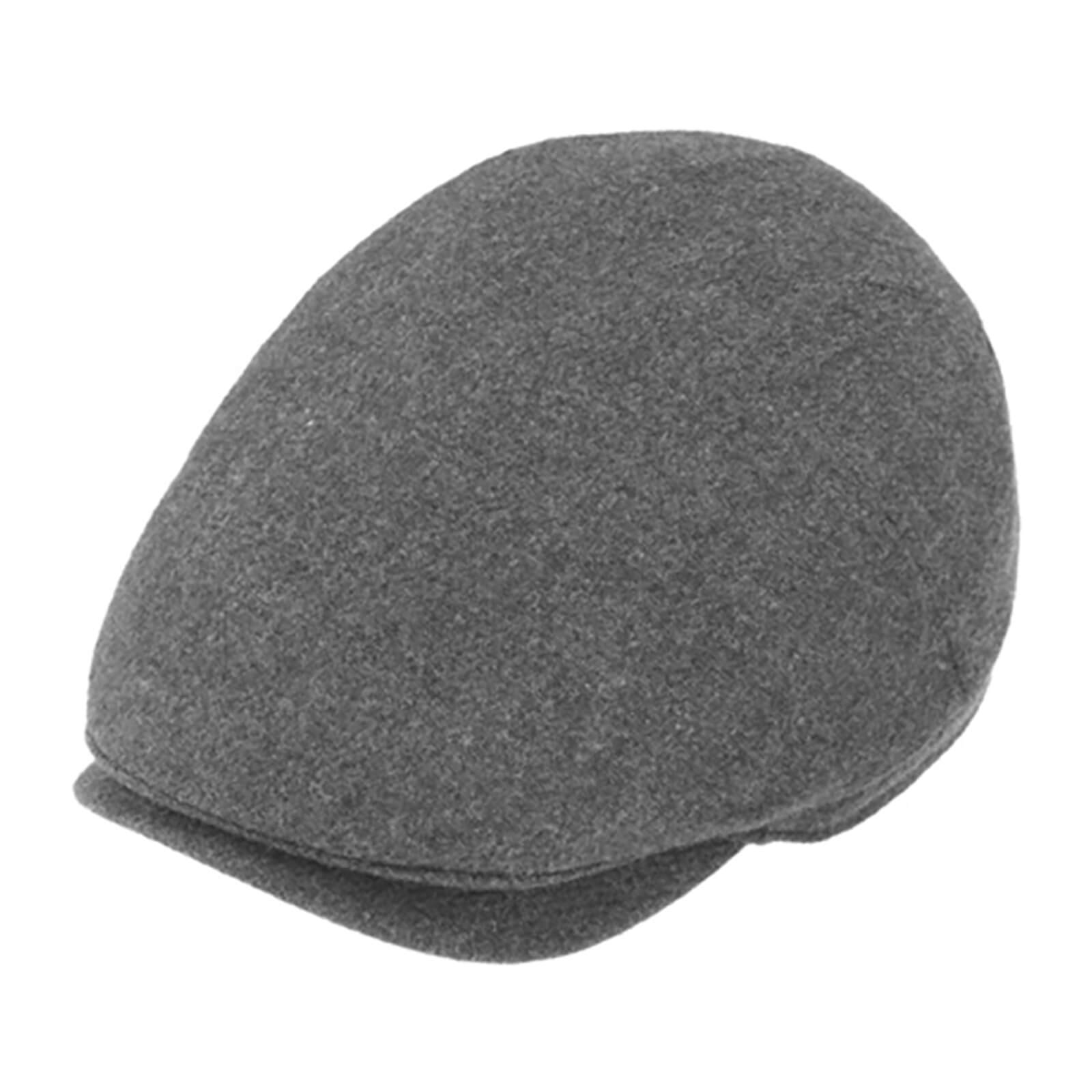 Fiebig Flatcap Shetlandwolle melange Hellgrau