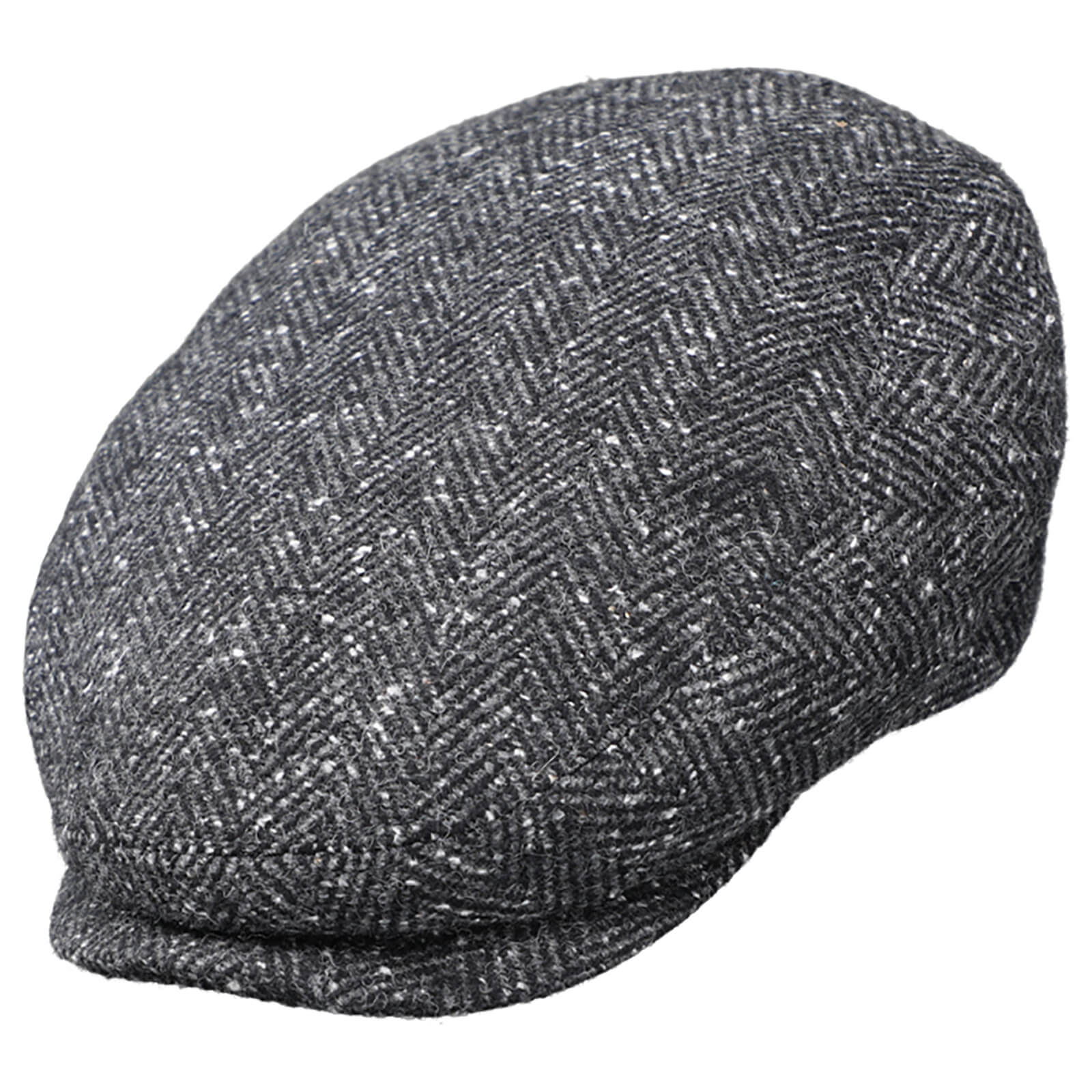 Fiebig Flatcap Wollmix herringbone Anthrazit