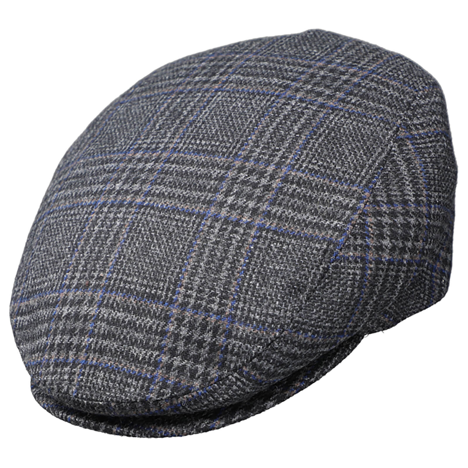 Fiebig Flatcap Wollmix Karomuster Anthrazit