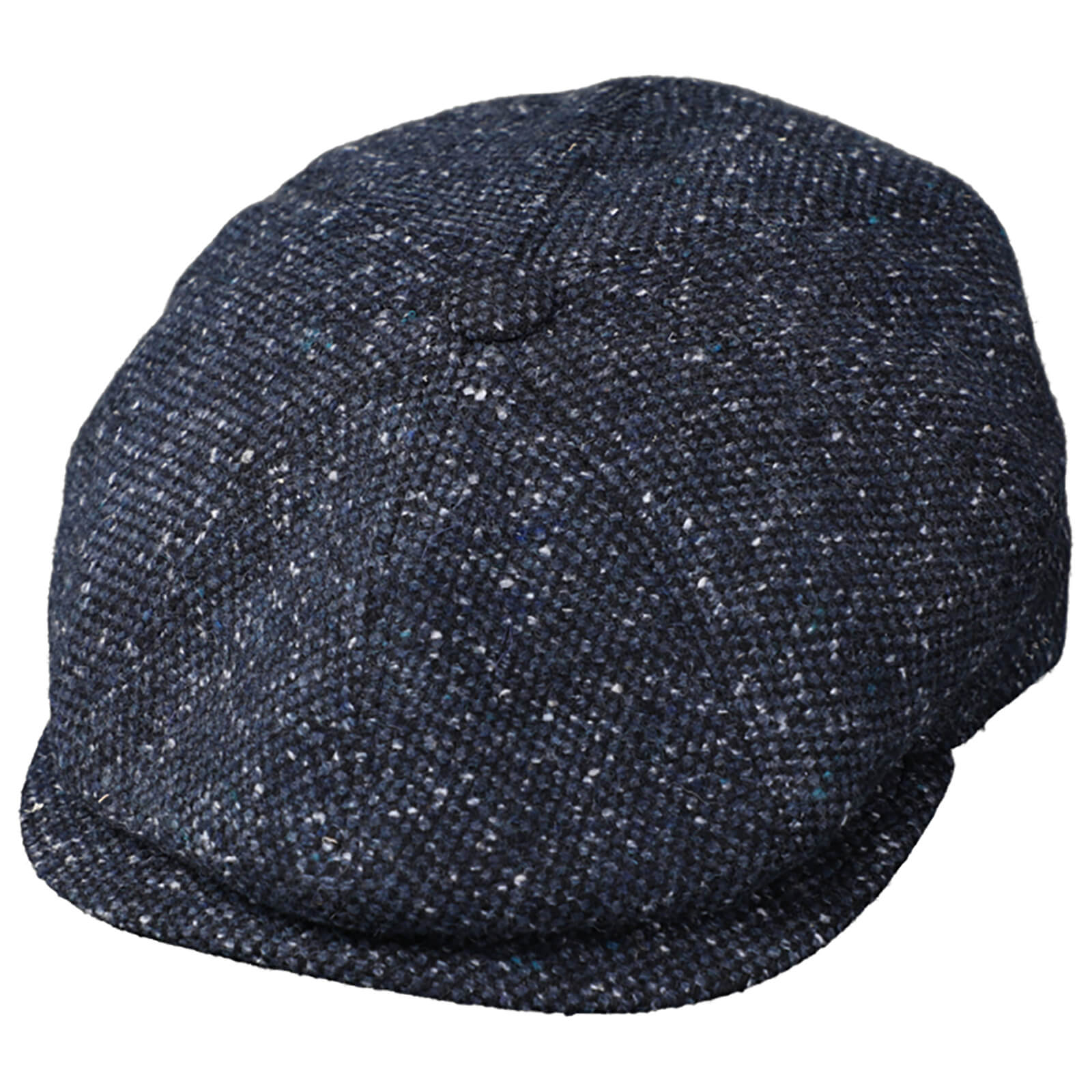 Fiebig 8-Panel Cap Wollmix Melange Marineblau
