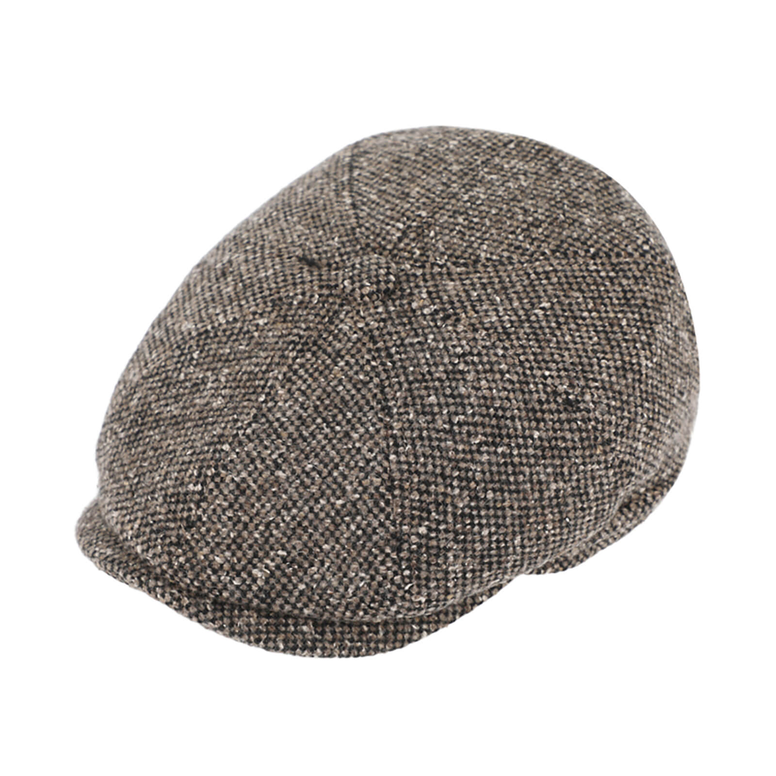 Fiebig 8-Panel Cap Wollmix Melange Braun