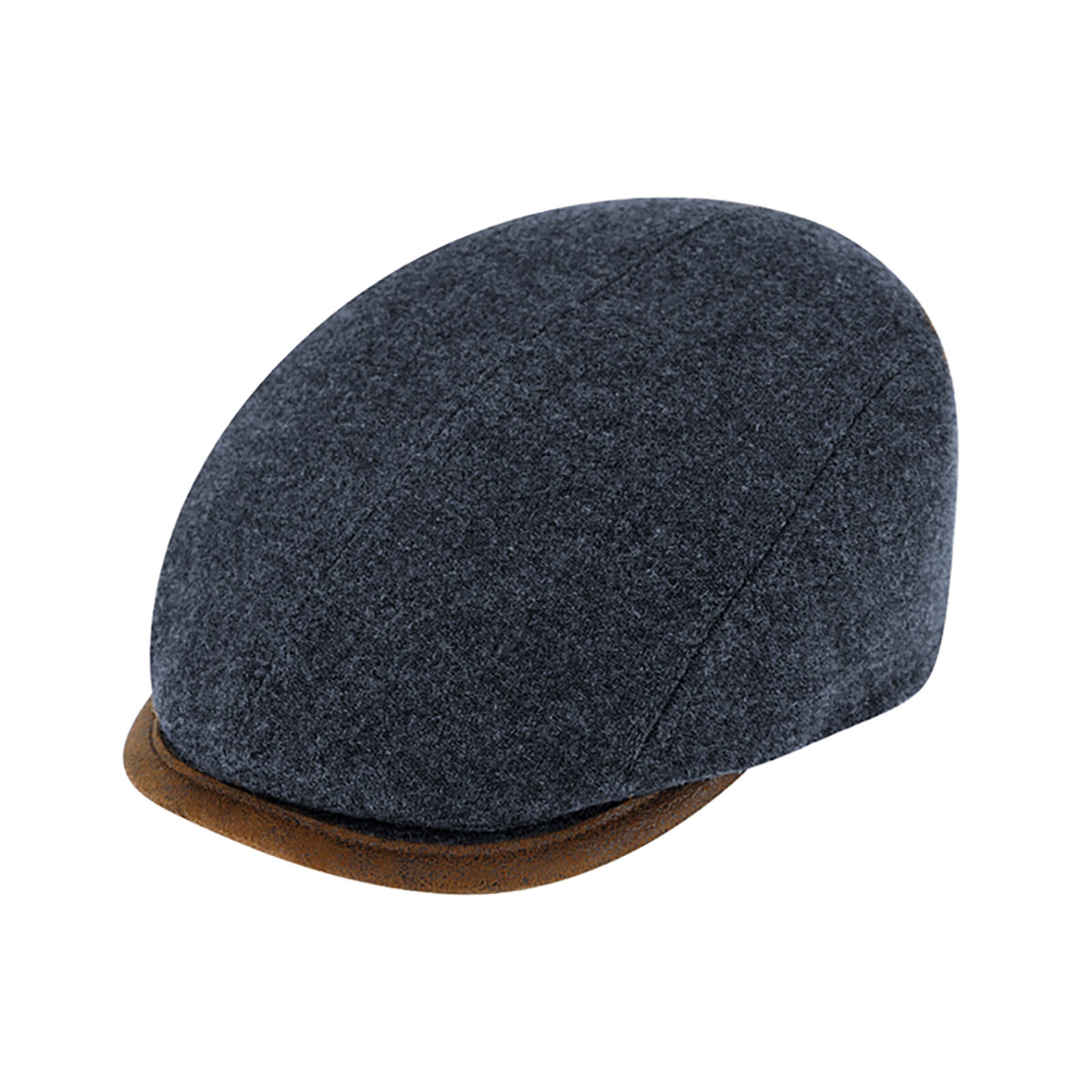 Fiebig Flatcap Schurwolle uni Jeansblau
