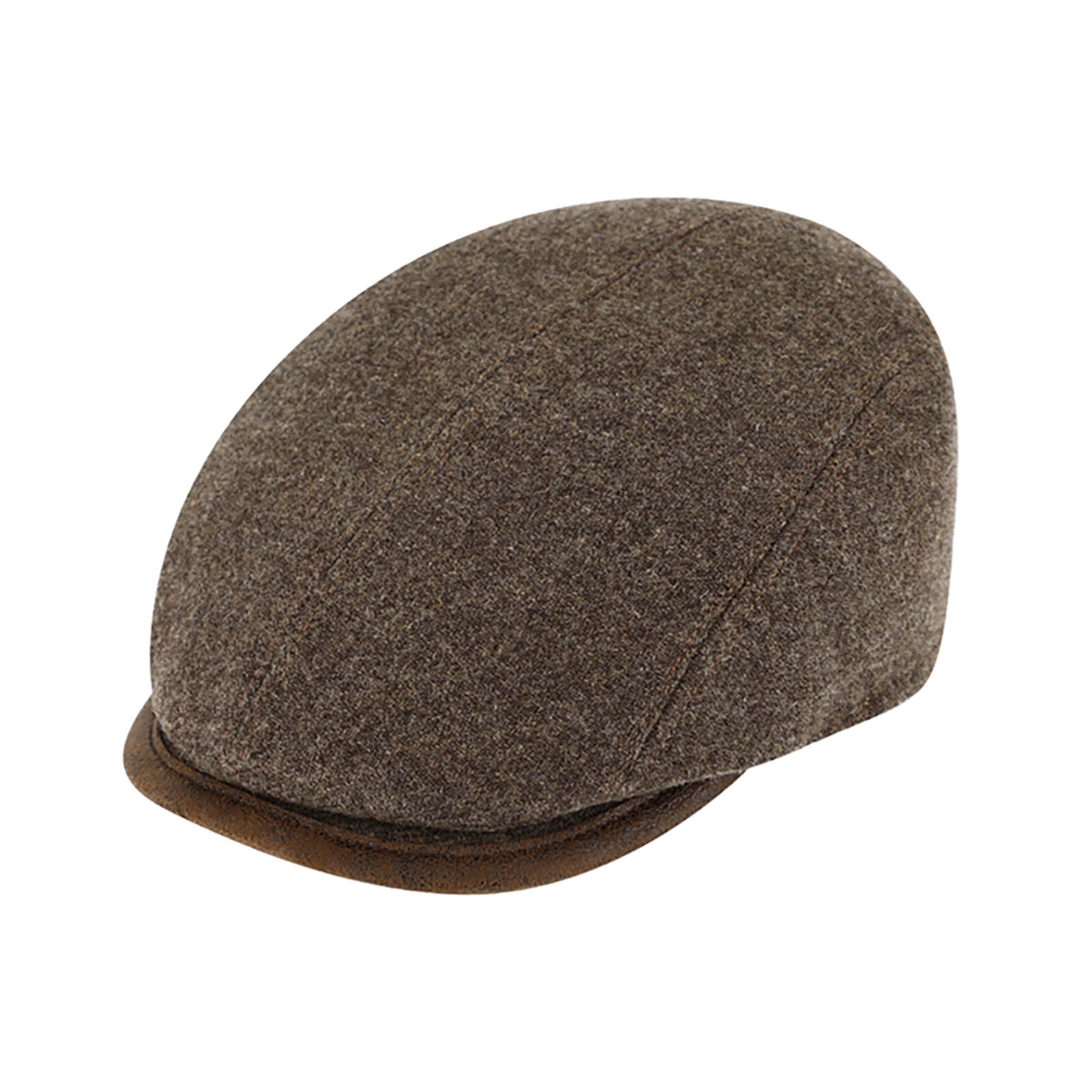 Fiebig Flatcap Schurwolle uni Taupe