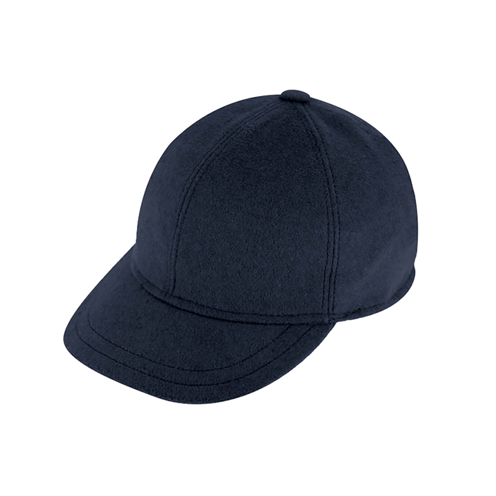 Fiebig Baseballcap Wollmix uni mit Ohrenklappen Marineblau