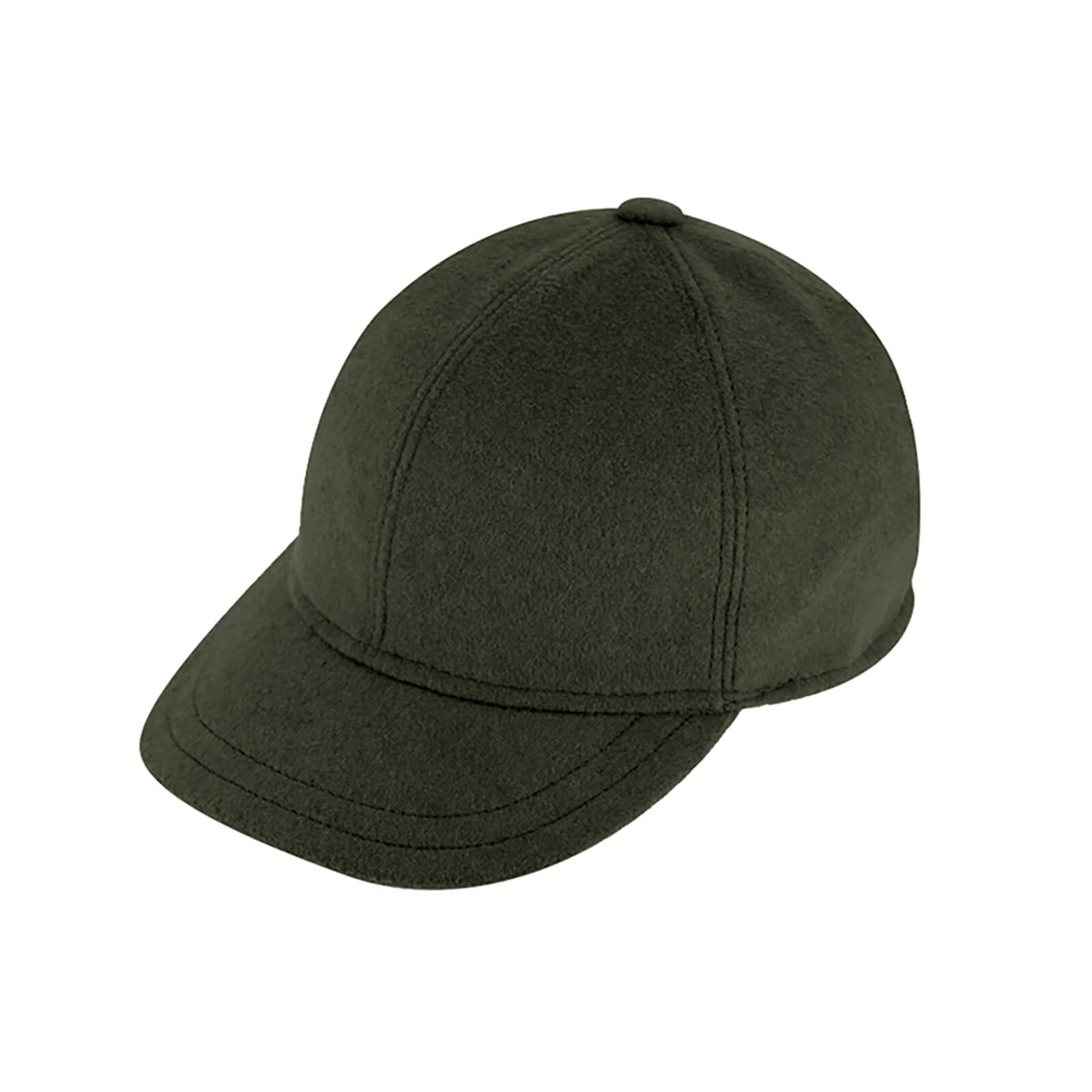 Fiebig Baseballcap Wollmix uni mit Ohrenklappen Oliv
