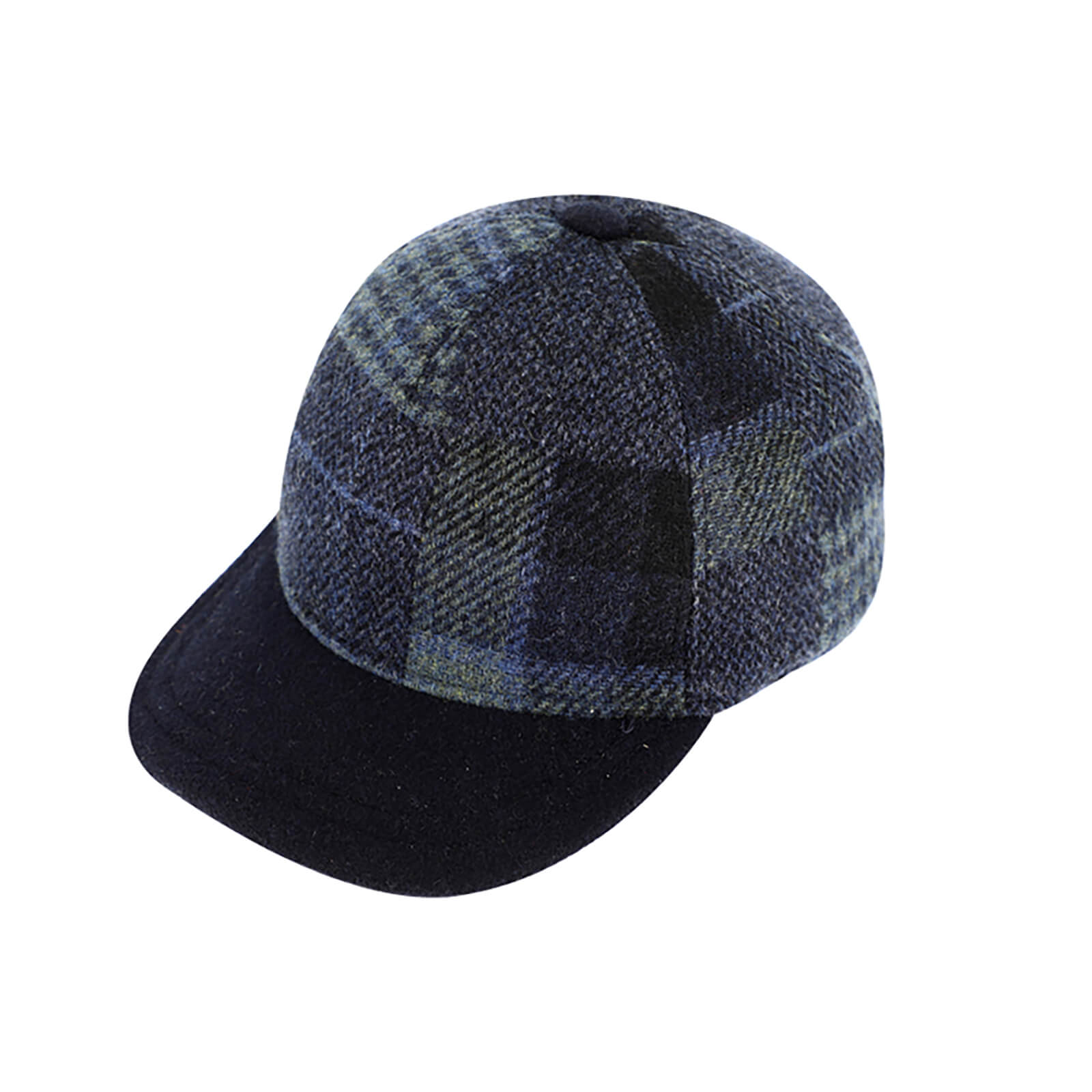 Fiebig Baseballcap Patchwork mit Ohrenklappen Marineblau