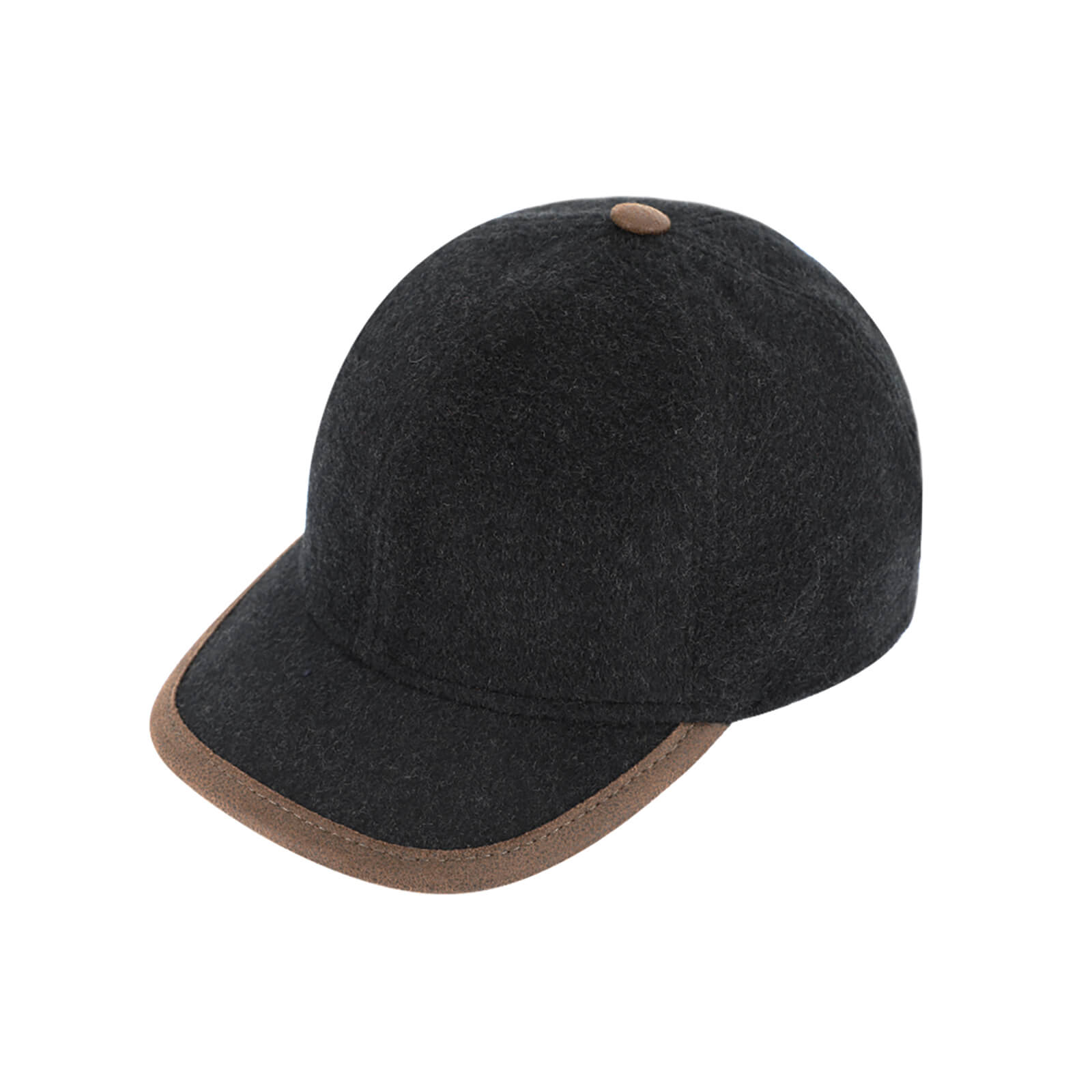 Fiebig Baseballcap Schurwolle mit Ohrenklappen Anthrazit