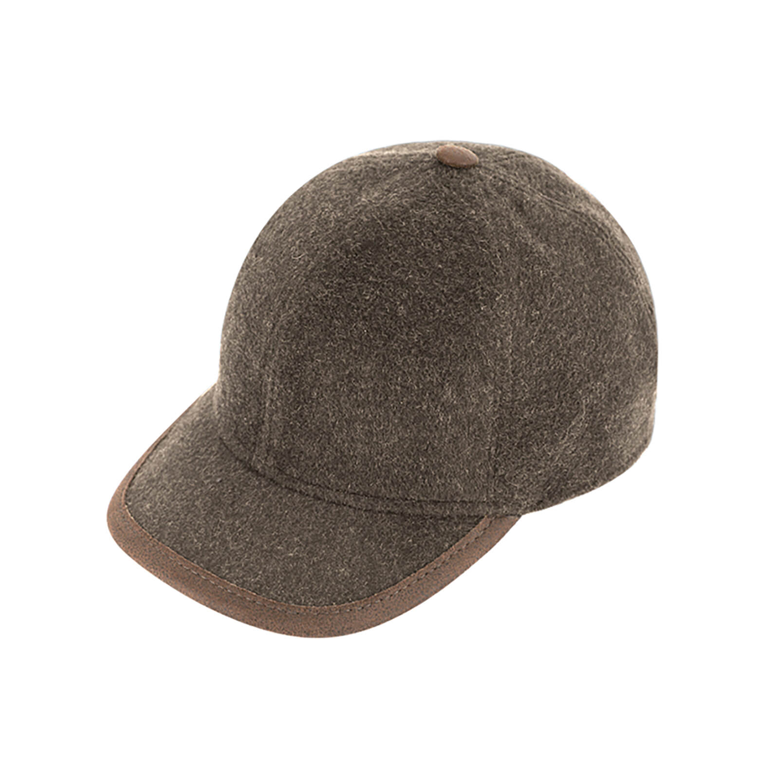 Fiebig Baseballcap Schurwolle mit Ohrenklappen Taupe
