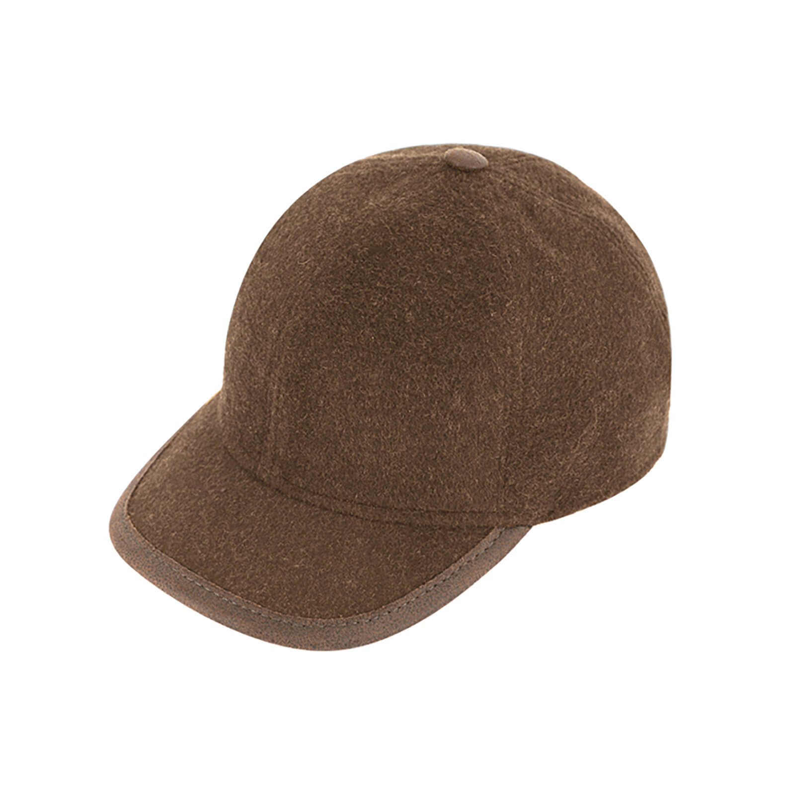 Fiebig Baseballcap Schurwolle mit Ohrenklappen Cognac