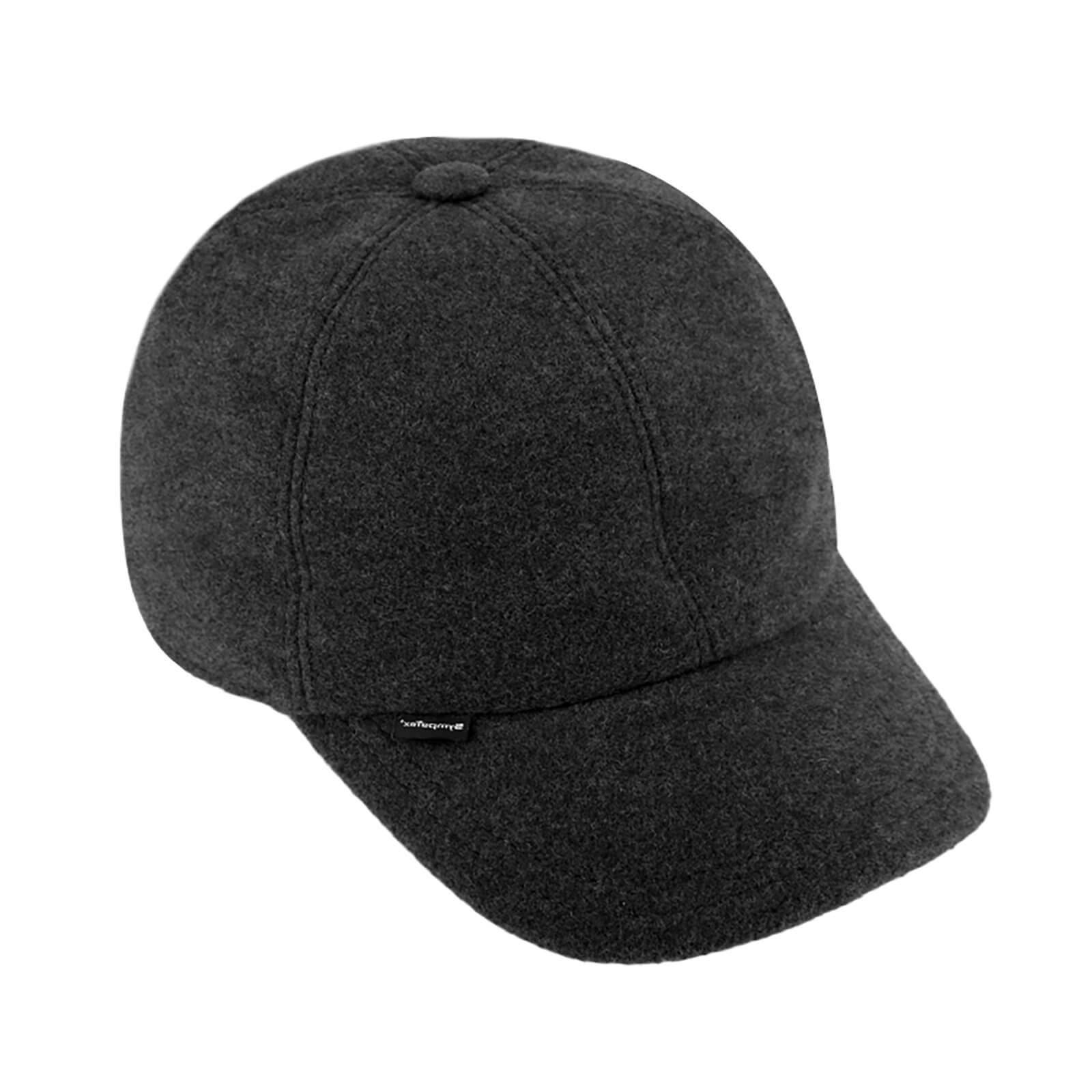 Fiebig Baseballcap Wolle uni Sympatex mit Ohrenklappen Anthrazit
