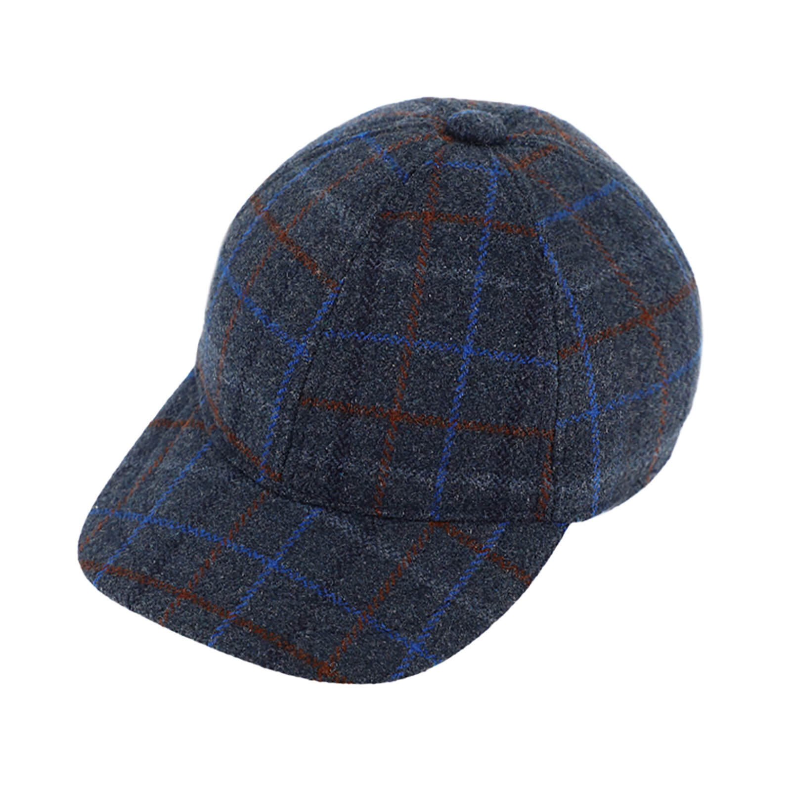 Fiebig Baseballcap Fischgrät bunte Streifen Marineblau