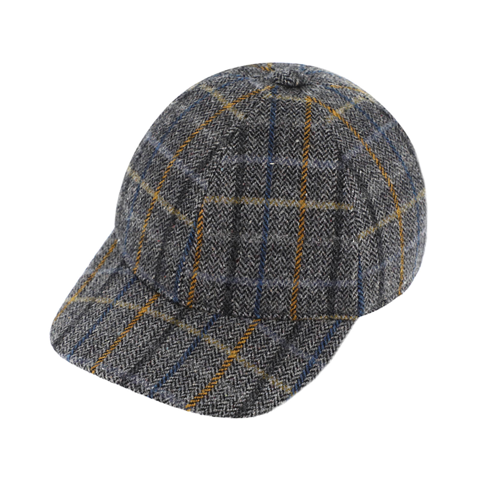 Fiebig Baseballcap Fischgrät bunte Streifen Anthrazit