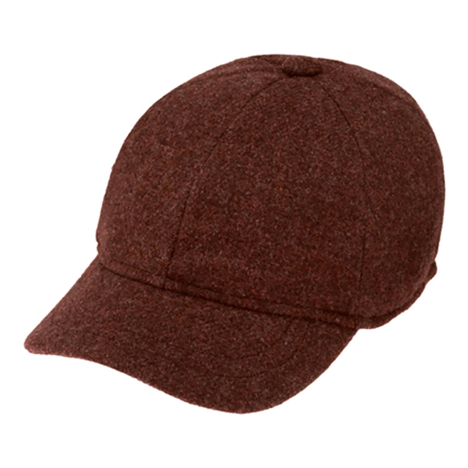 Fiebig Baseballcap Shetlandwolle melange Ohrenklappen Rost