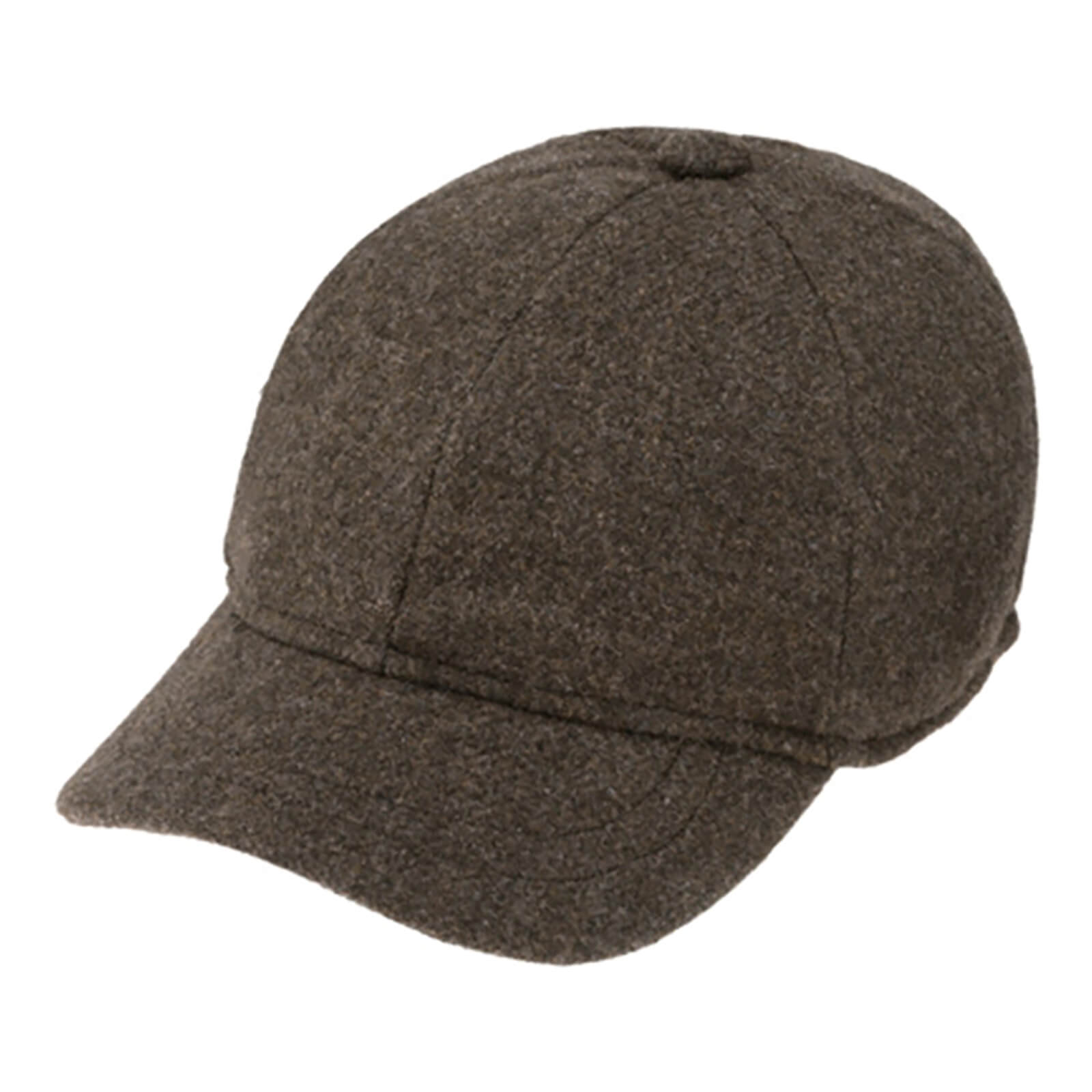 Fiebig Baseballcap Shetlandwolle melange Ohrenklappen Taupe