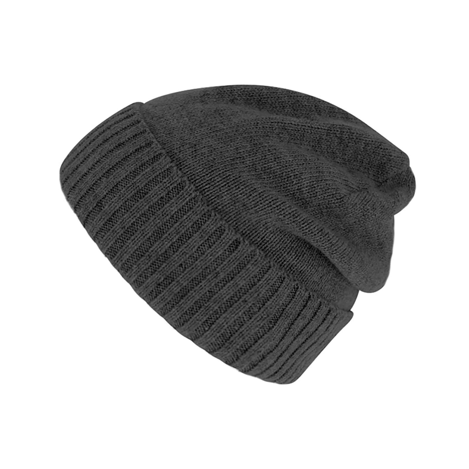 Fiebig Strickmütze Beanie Merino Rippenstrick