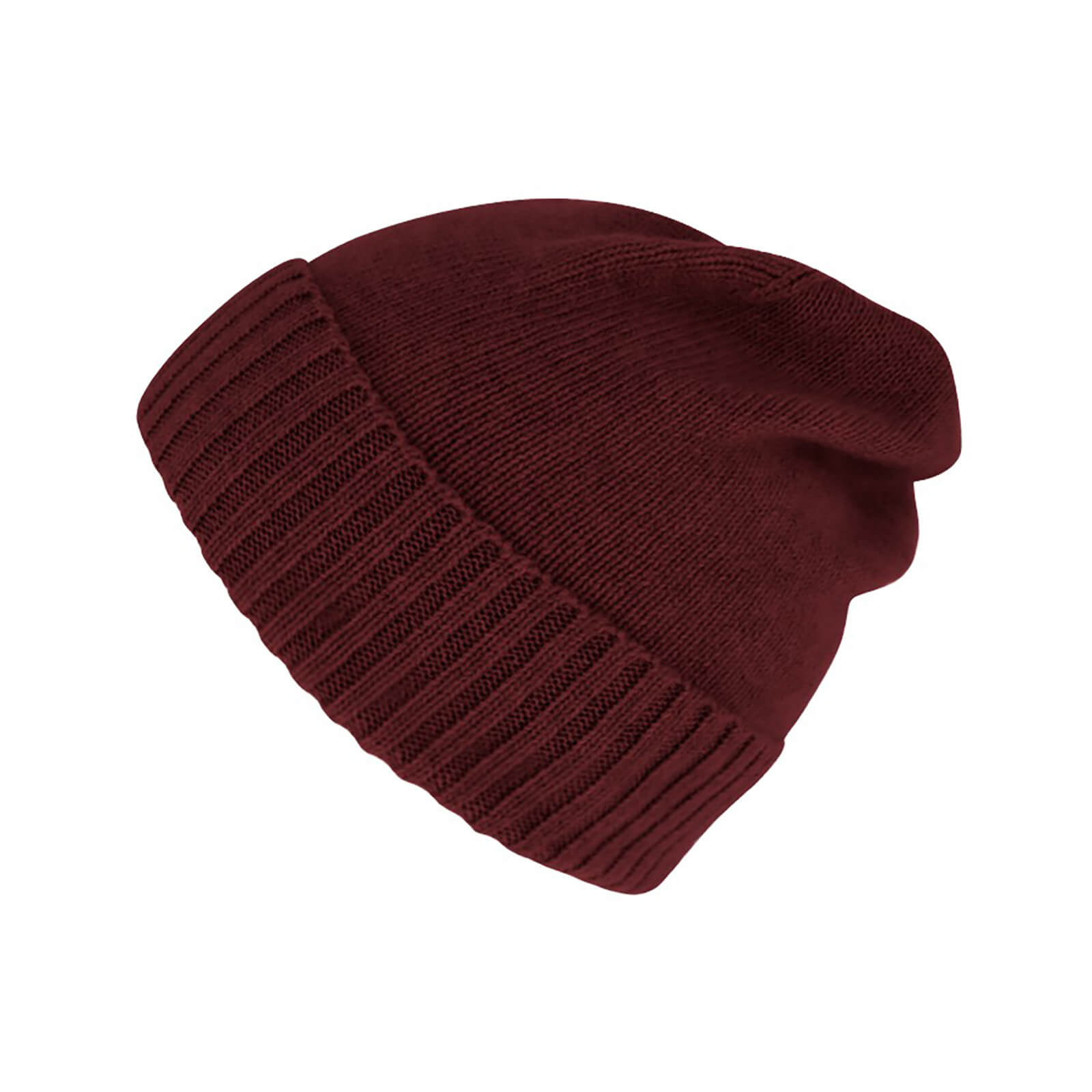 Fiebig Strickmütze Beanie Merino Rippenstrick