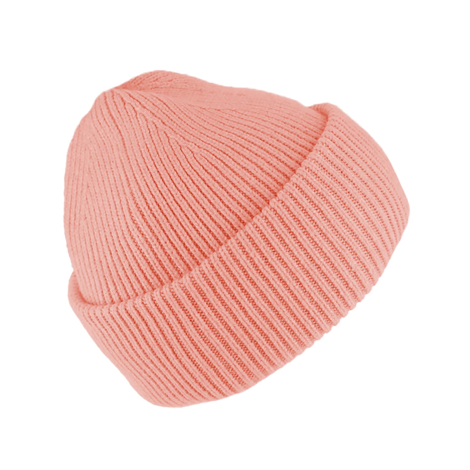 Fiebig Strickbeanie gerippt mit Umschlag uni