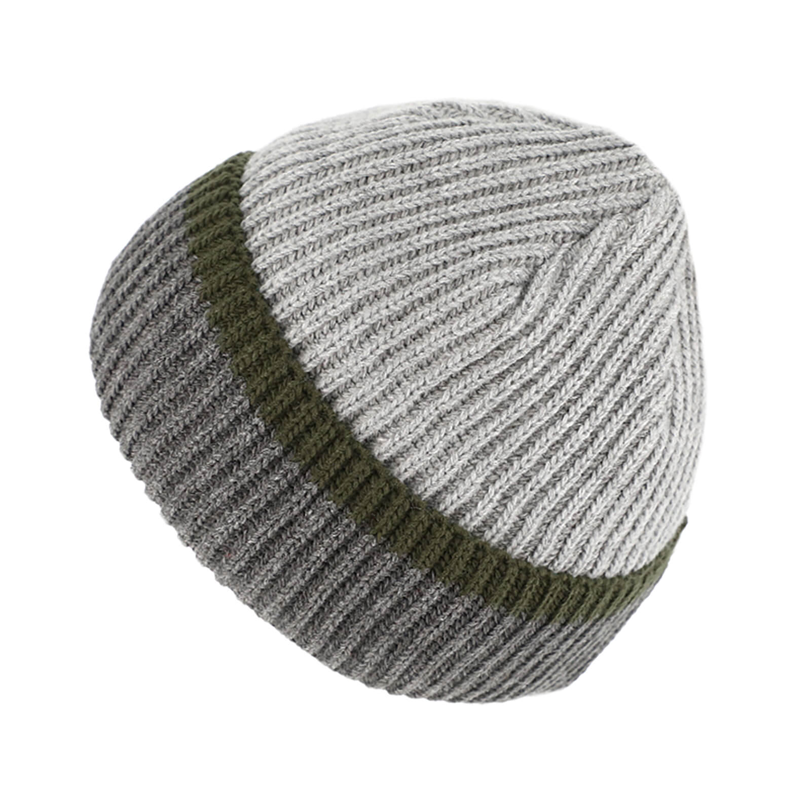 Fiebig Strickbeanie mit zweifarbigem Umschlag