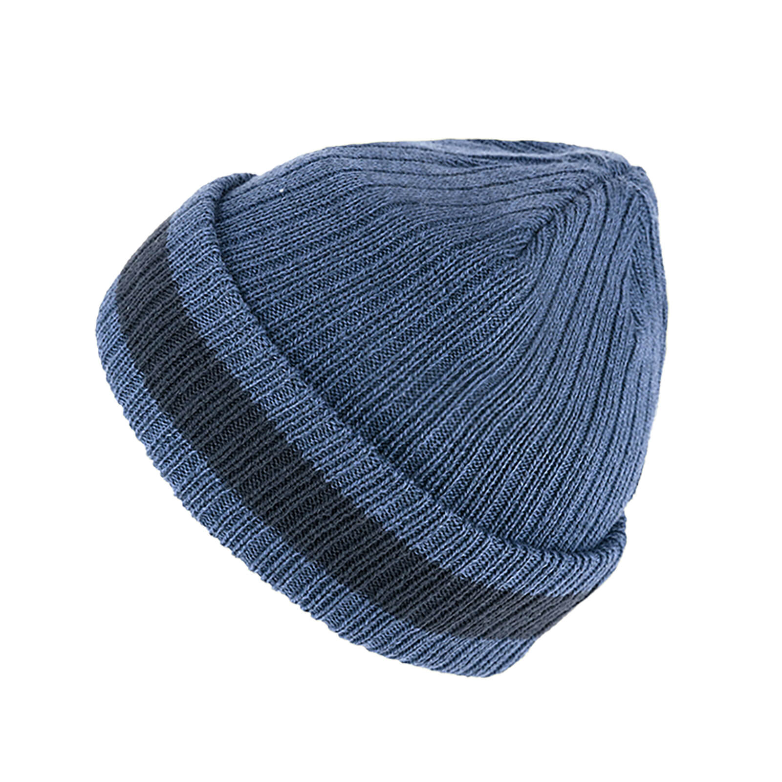 Fiebig Strickmütze melange mit Blockstreifen