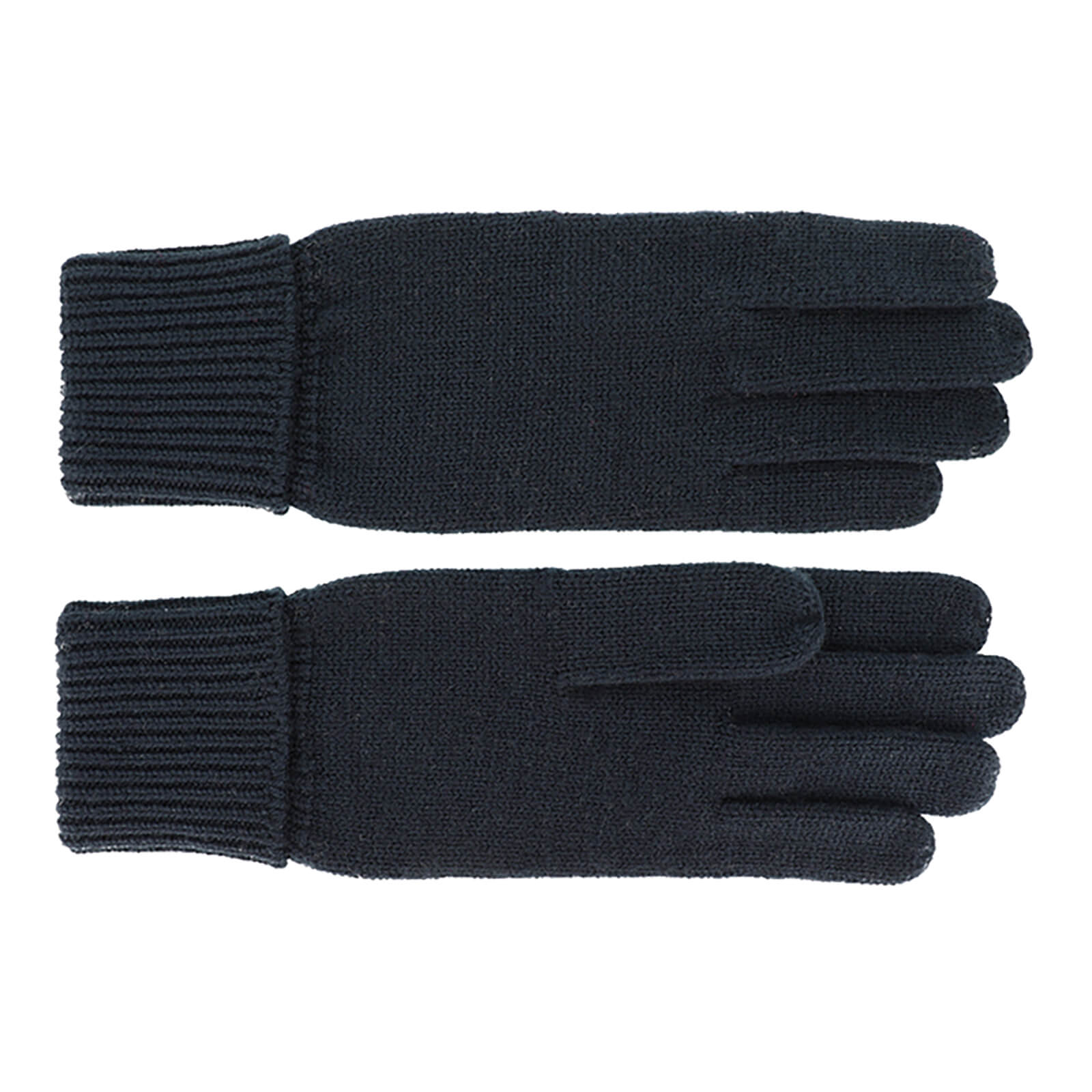 Fiebig Handschuhe Strick Merinowolle uni Marineblau