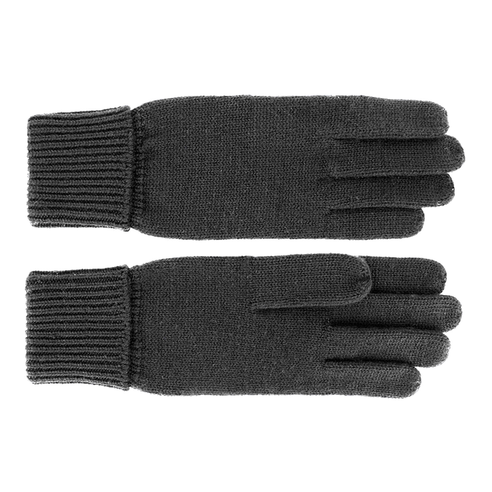 Fiebig Handschuhe Strick Merinowolle uni Anthrazit