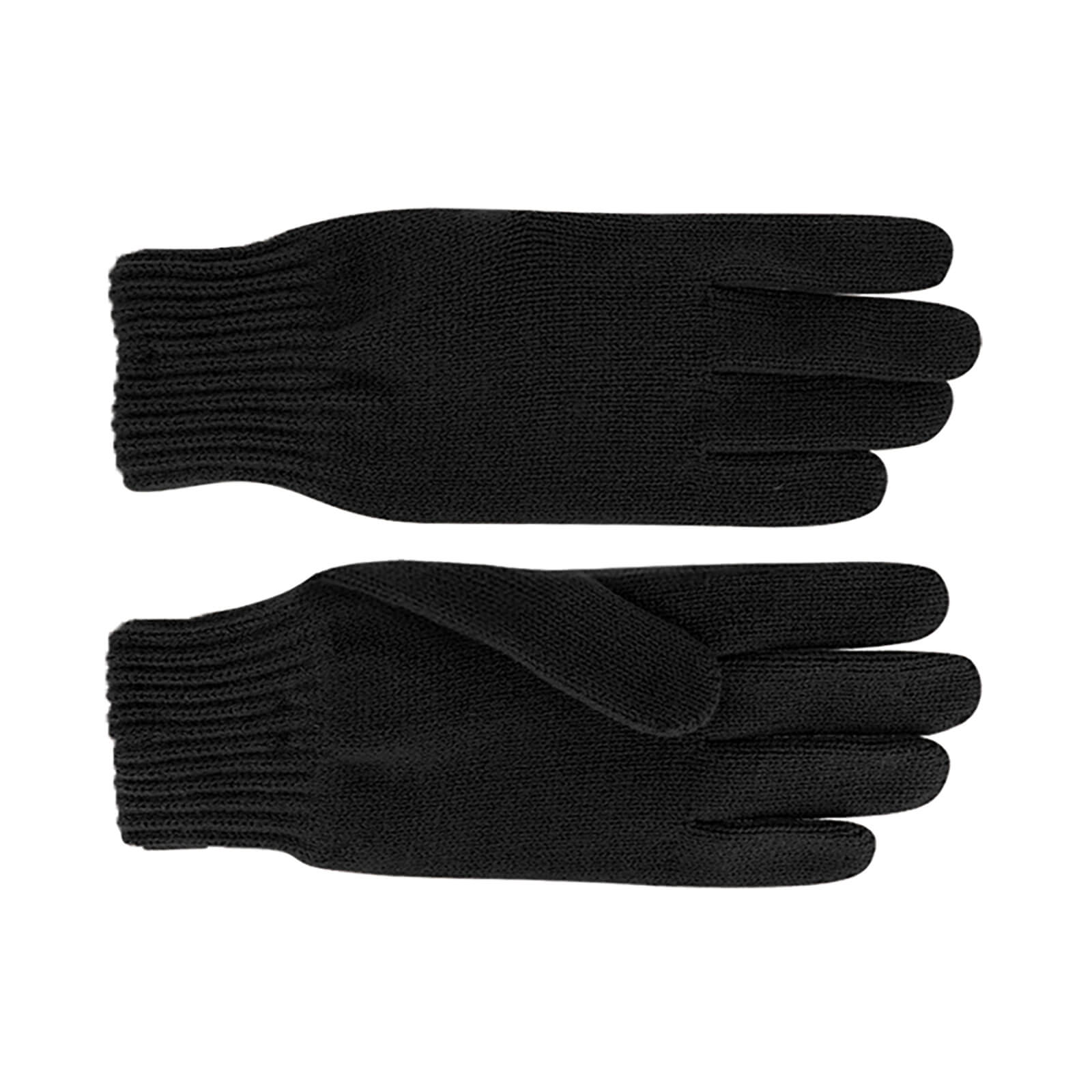 Fiebig Strickhandschuhe uni Schwarz