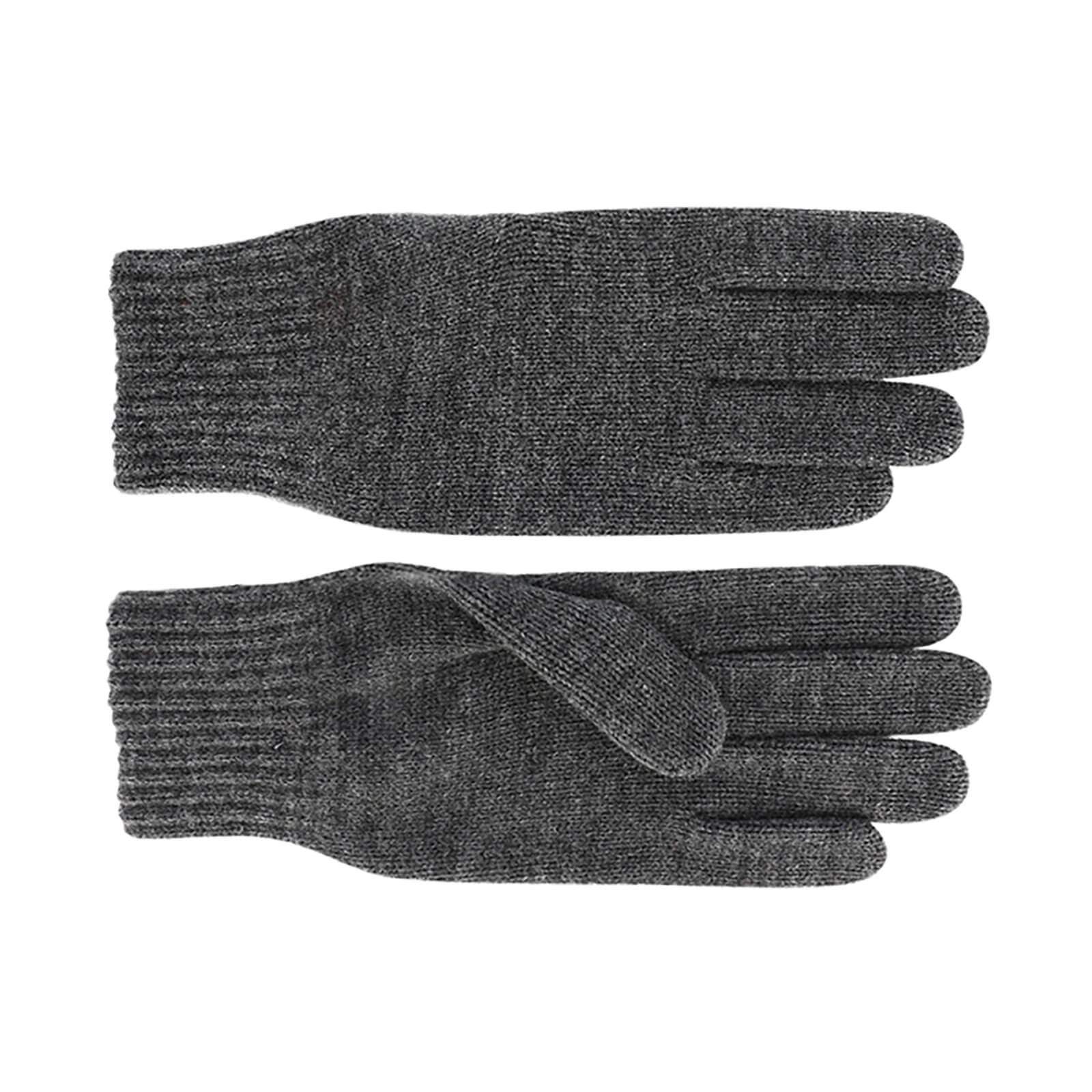 Fiebig Strickhandschuhe uni Anthrazit