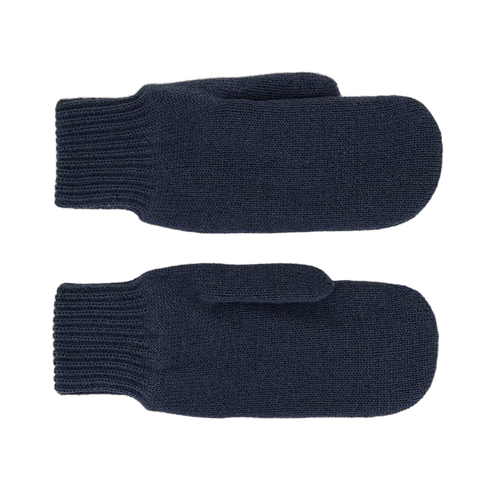 Fiebig Strickfäustling Flachstrick doppellagig Marineblau