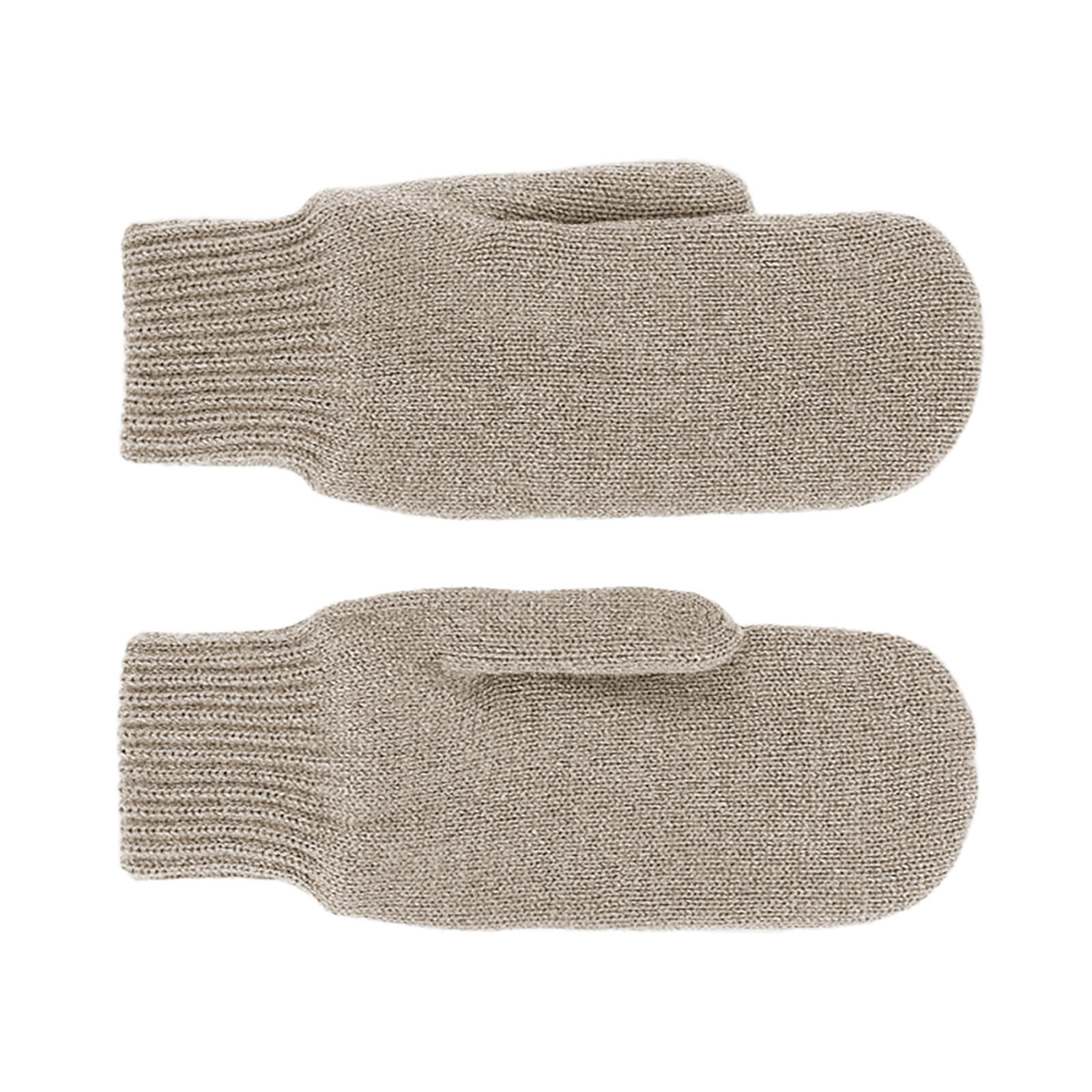 Fiebig Strickfäustling Flachstrick doppellagig Beige