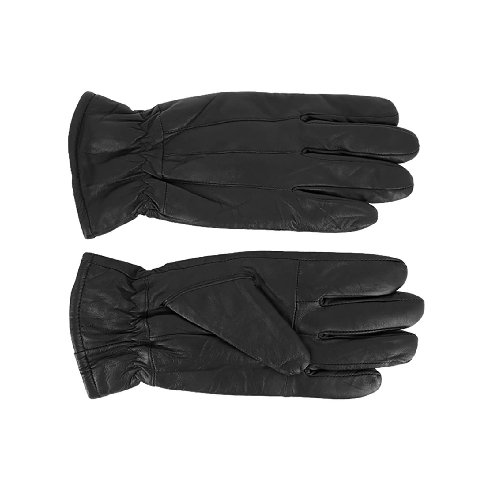 Fiebig Handschuhe Leder mit Futter Schwarz