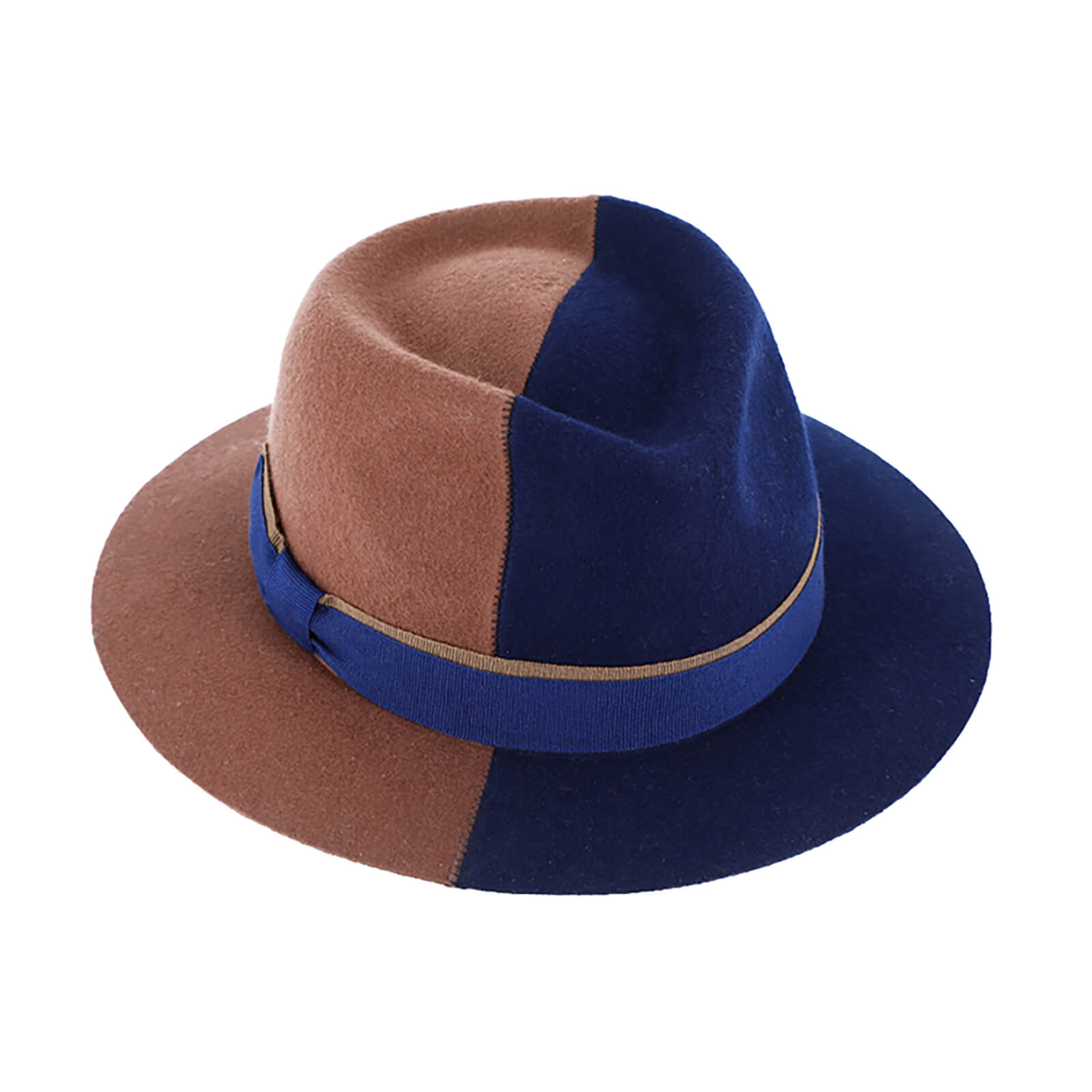Fiebig Wollfilzhut Traveller zweifarbig Marineblau