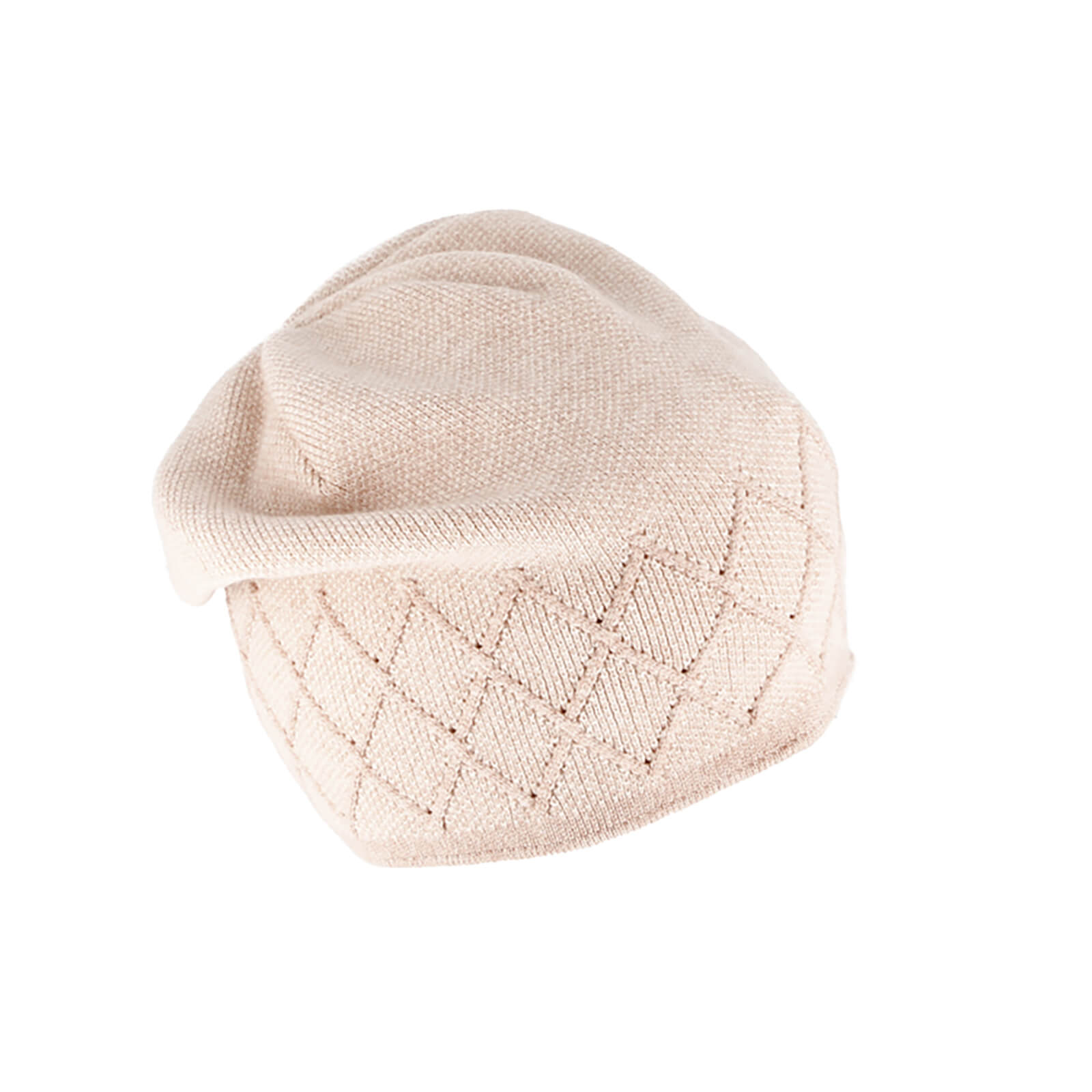 Fiebig Beanie Viskose Melange Rautenmuster