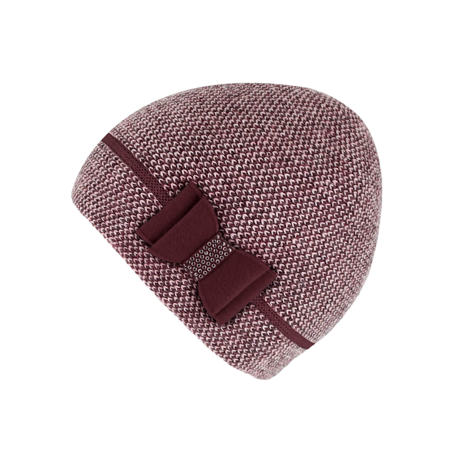 Fiebig Strickmütze Wolle melange mit Schleife