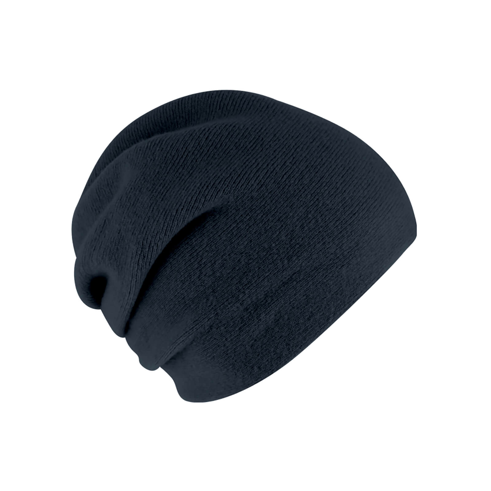 Fiebig Strickmütze Beanie Wolle uni zweilagig mit Raffung