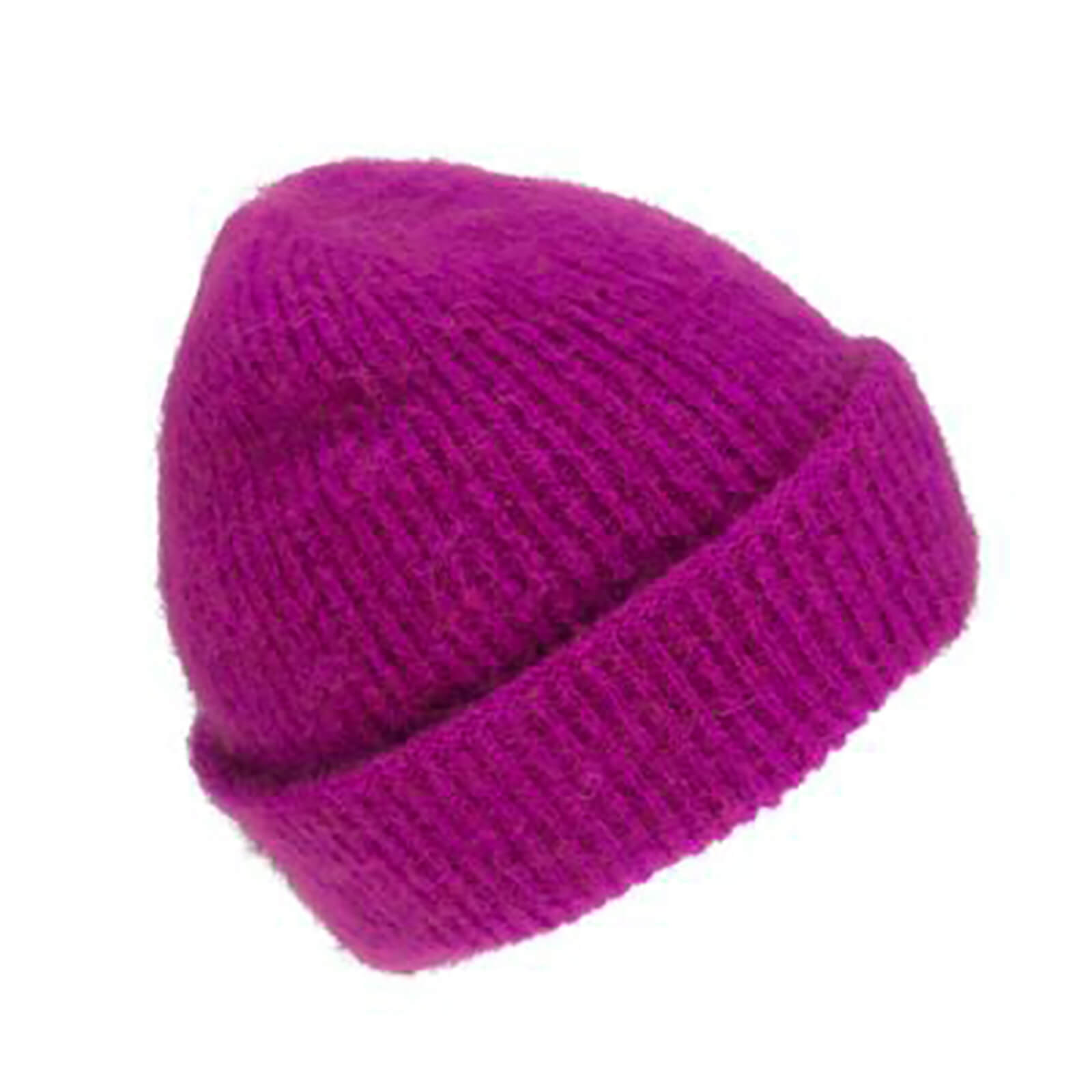 Fiebig Strickmütze Mohair uni mit Umschlag