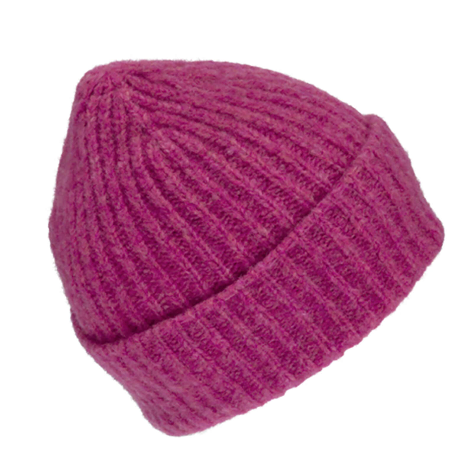 Fiebig Strickmütze Wolle melange mit Umschlag