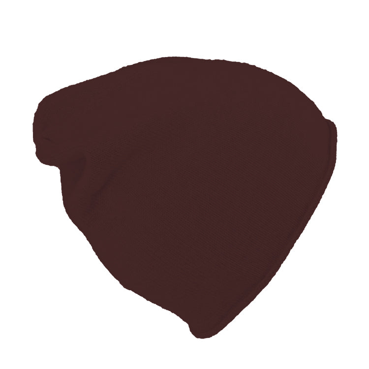 Fiebig Strick Beanie Kaschmir Rollrand uni – Bordeaux