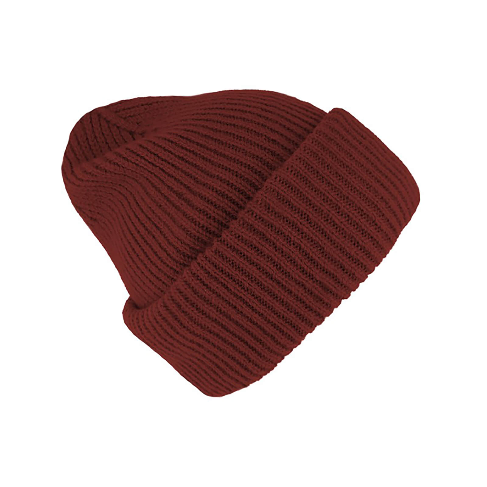 Fiebig Strickmütze Beanie mit Umschlag Merino uni