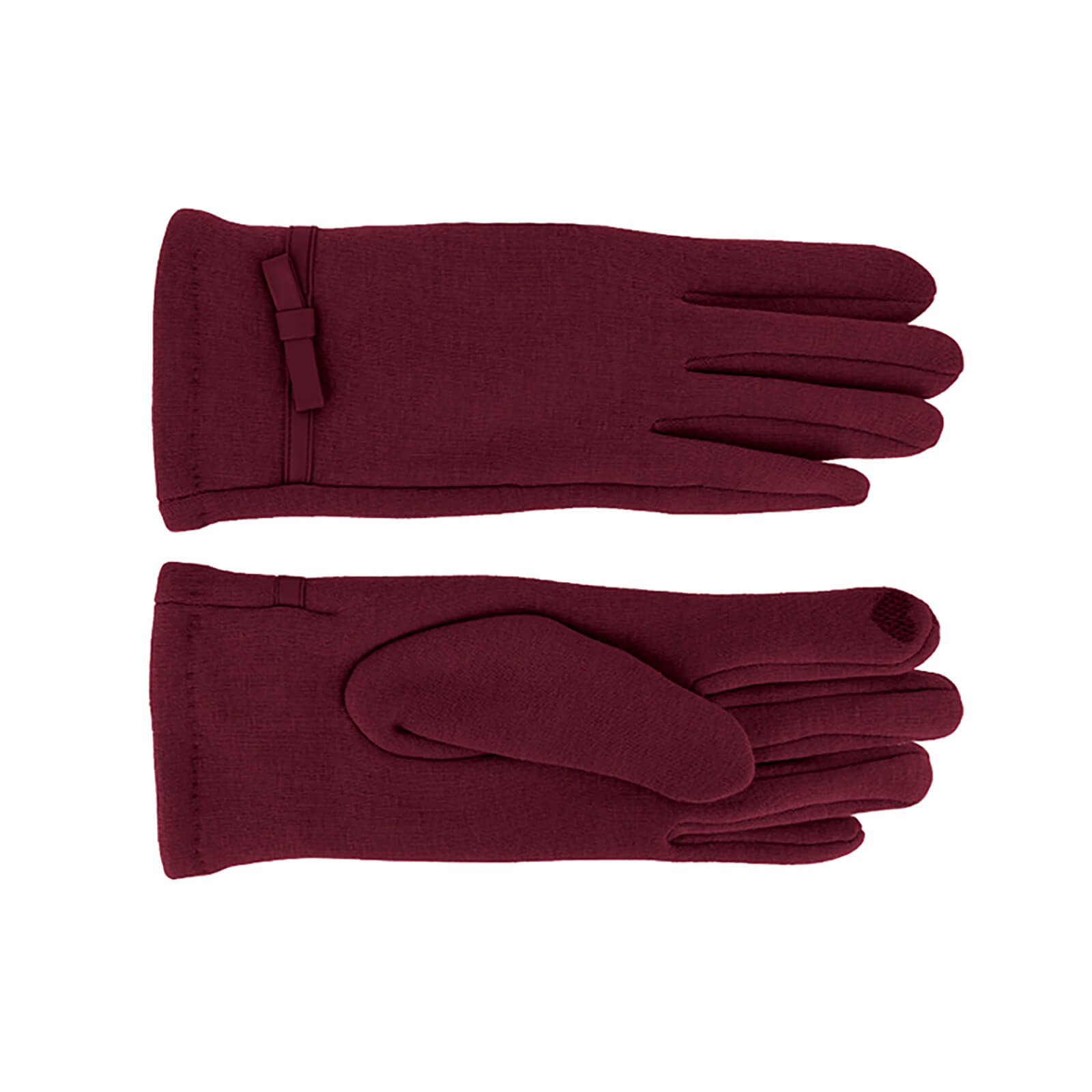Fiebig Handschuhe Jersey uni Bordeaux