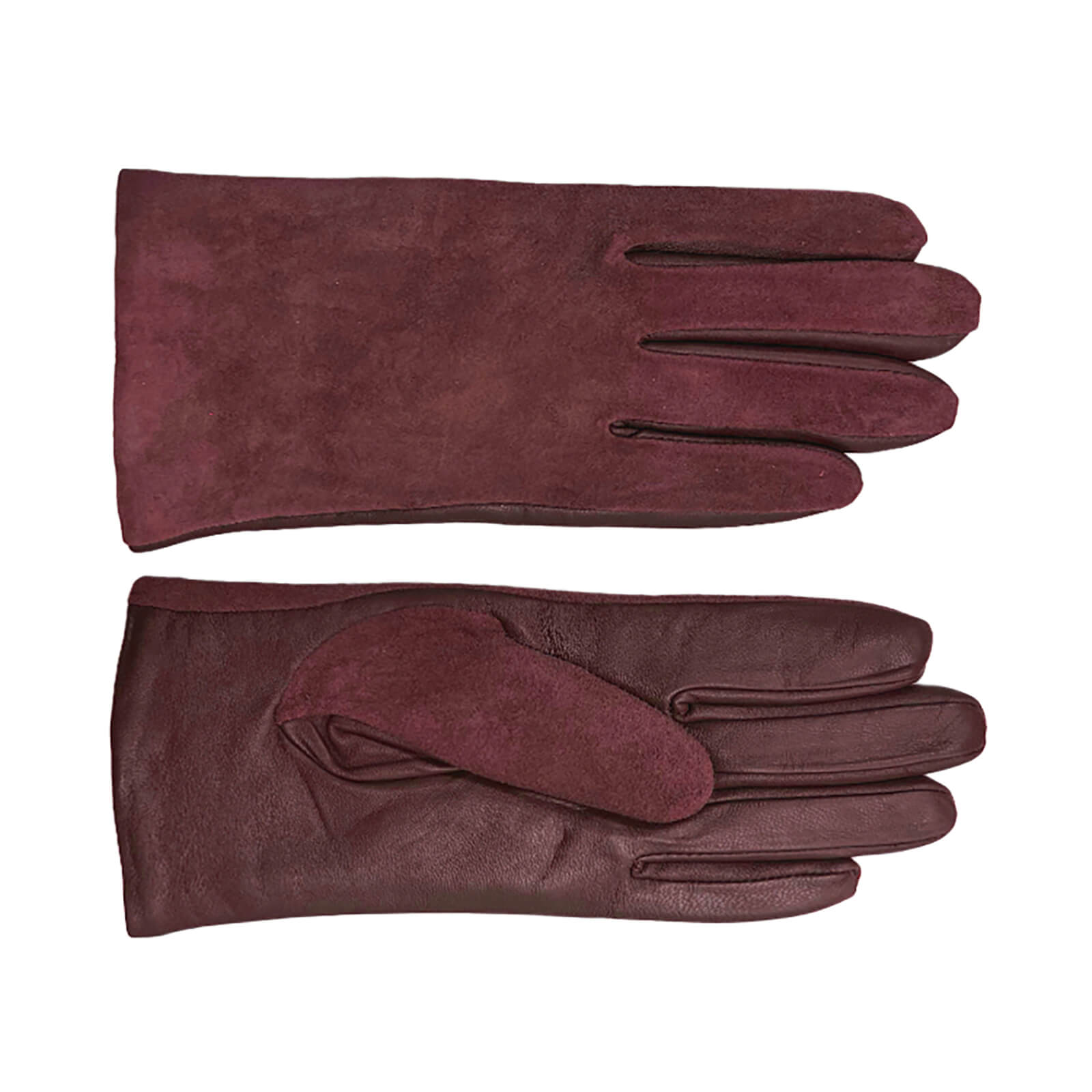 Fiebig Handschuhe Lammleder Glatt- und Wildleder Bordeaux