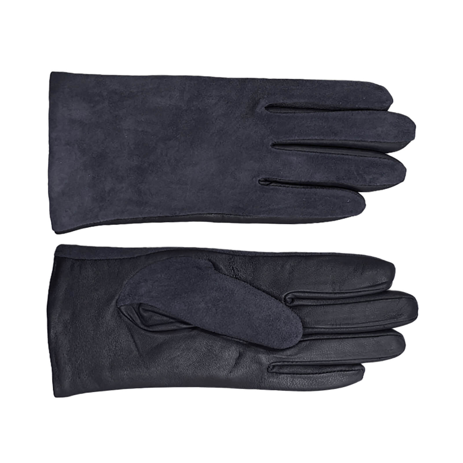 Fiebig Handschuhe Lammleder Glatt- und Wildleder Marineblau