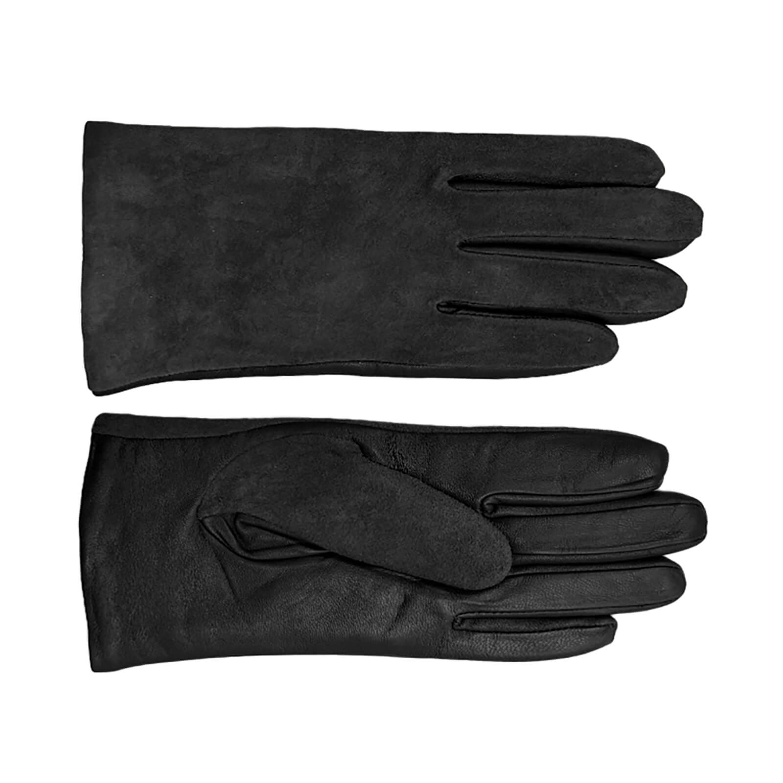 Fiebig Handschuhe Lammleder Glatt- und Wildleder Schwarz
