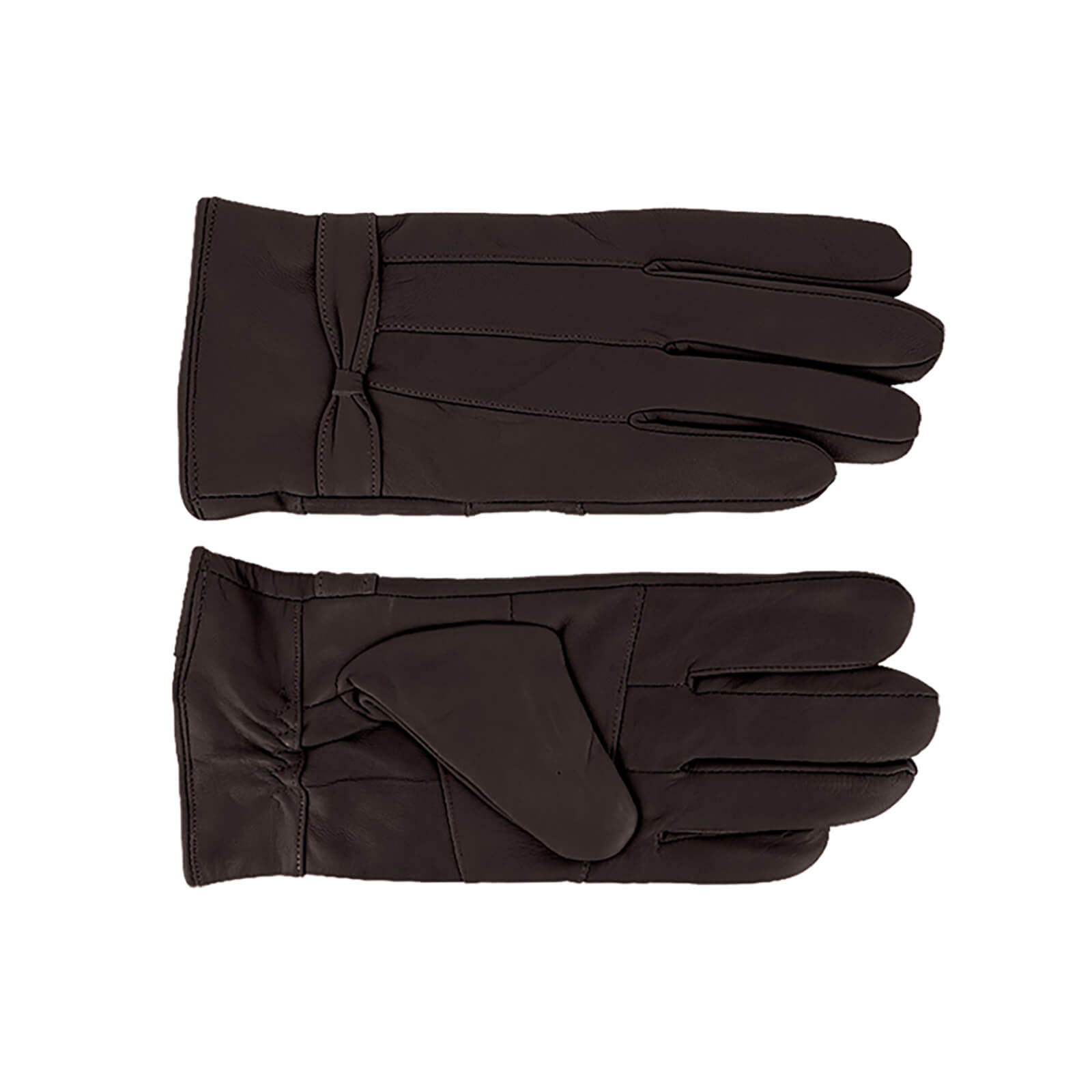 Fiebig Damen Handschuhe Leder Uni Braun