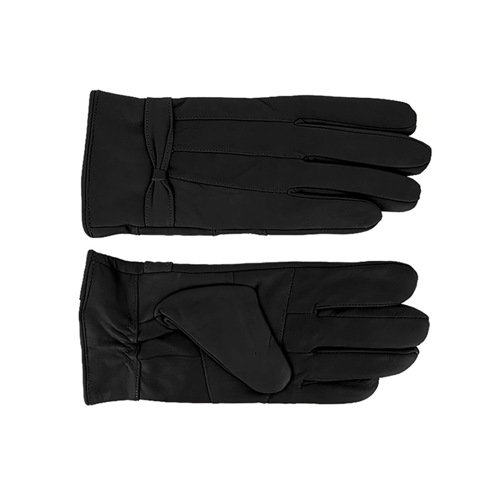 Fiebig Damen Handschuhe Leder Uni Schwarz