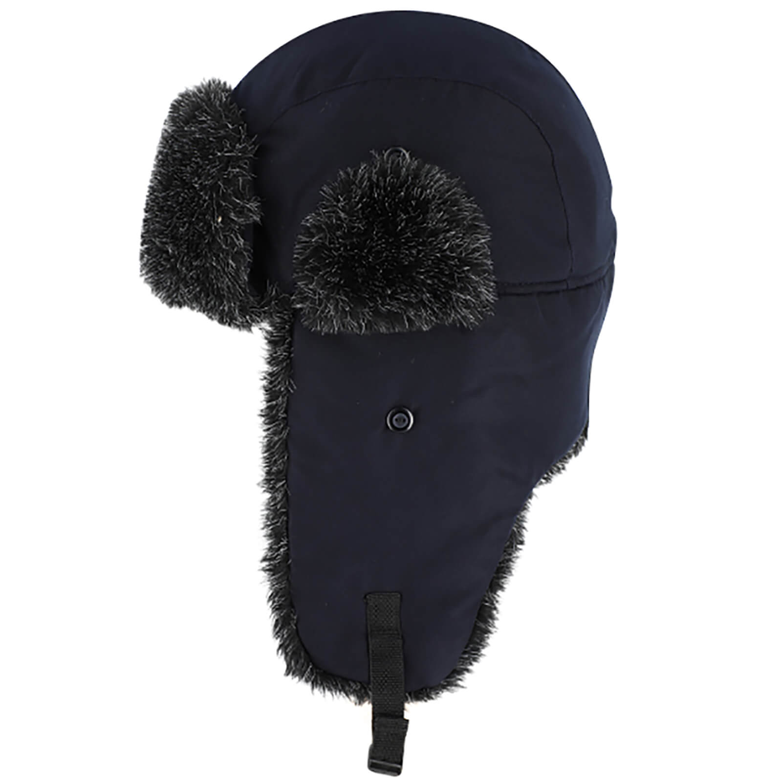 Fiebig Chapka uni mit Kunstfell Marineblau