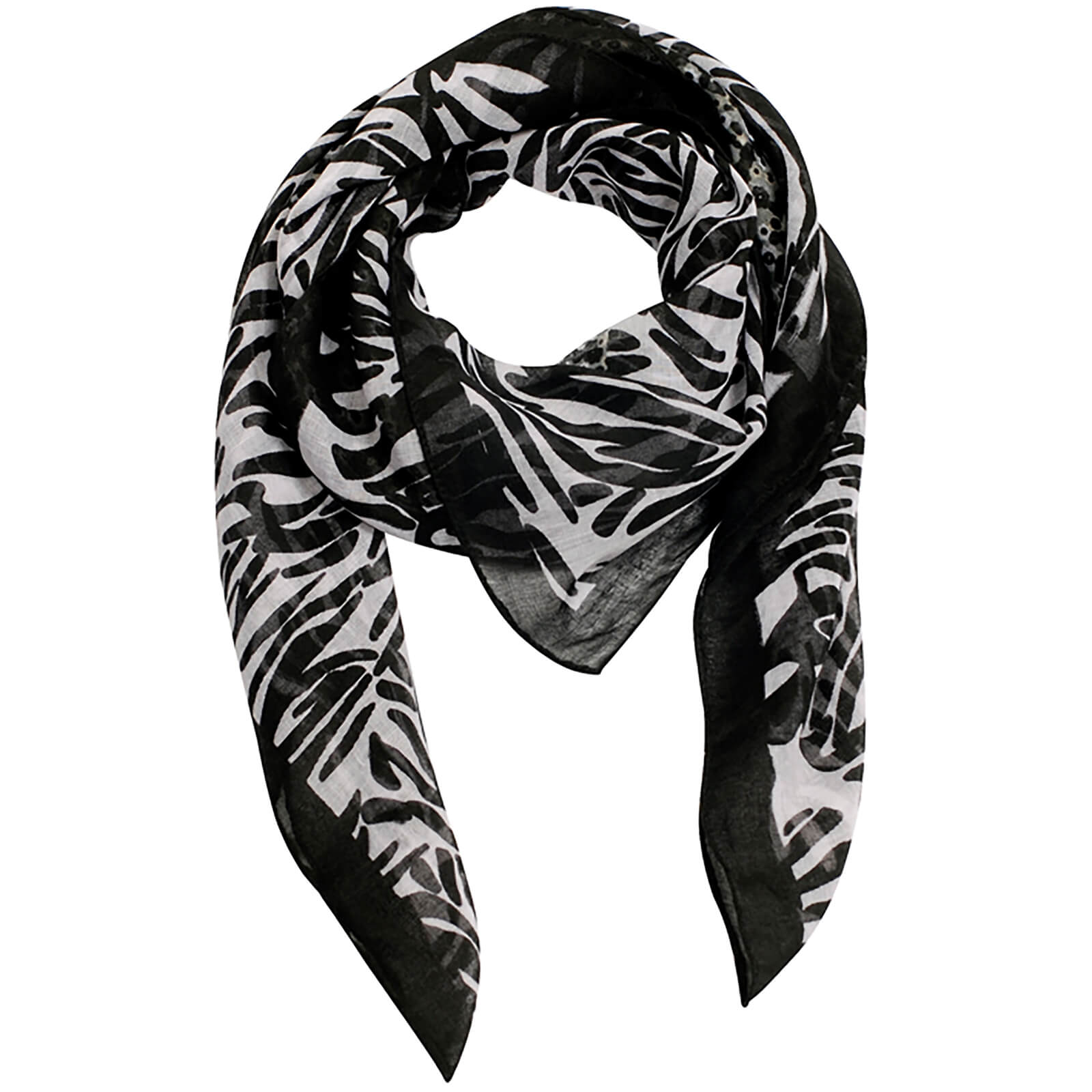 Fiebig Tuch geblümt und Zebrastreifen quadratisch