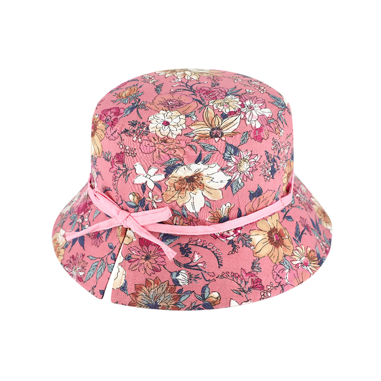 Fiebig Fischerhut Blumenmuster mit Band Rosa