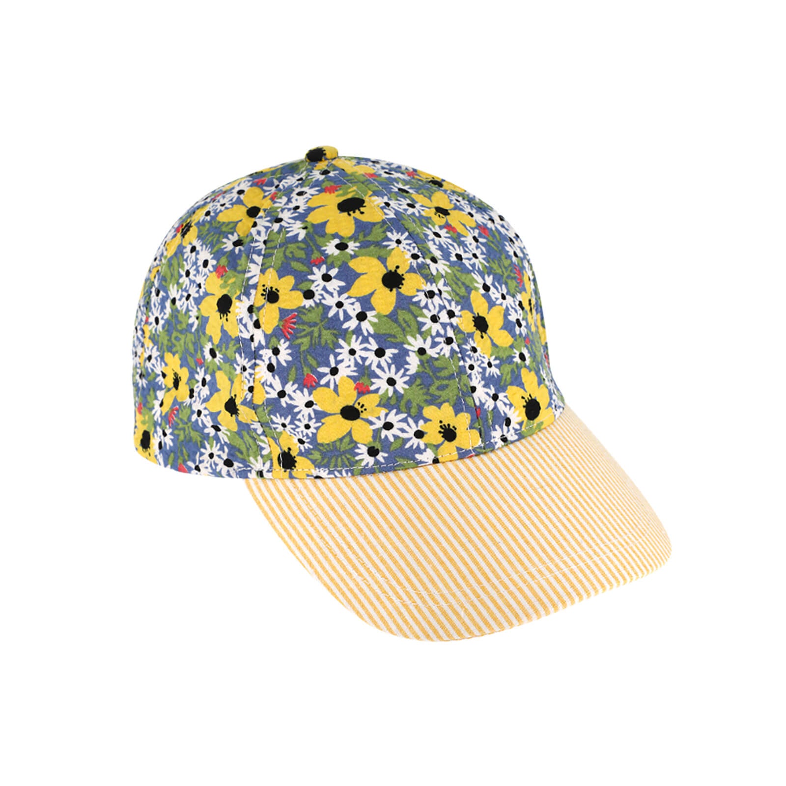 Fiebig Baseballcap Seersucker Blumenmuster