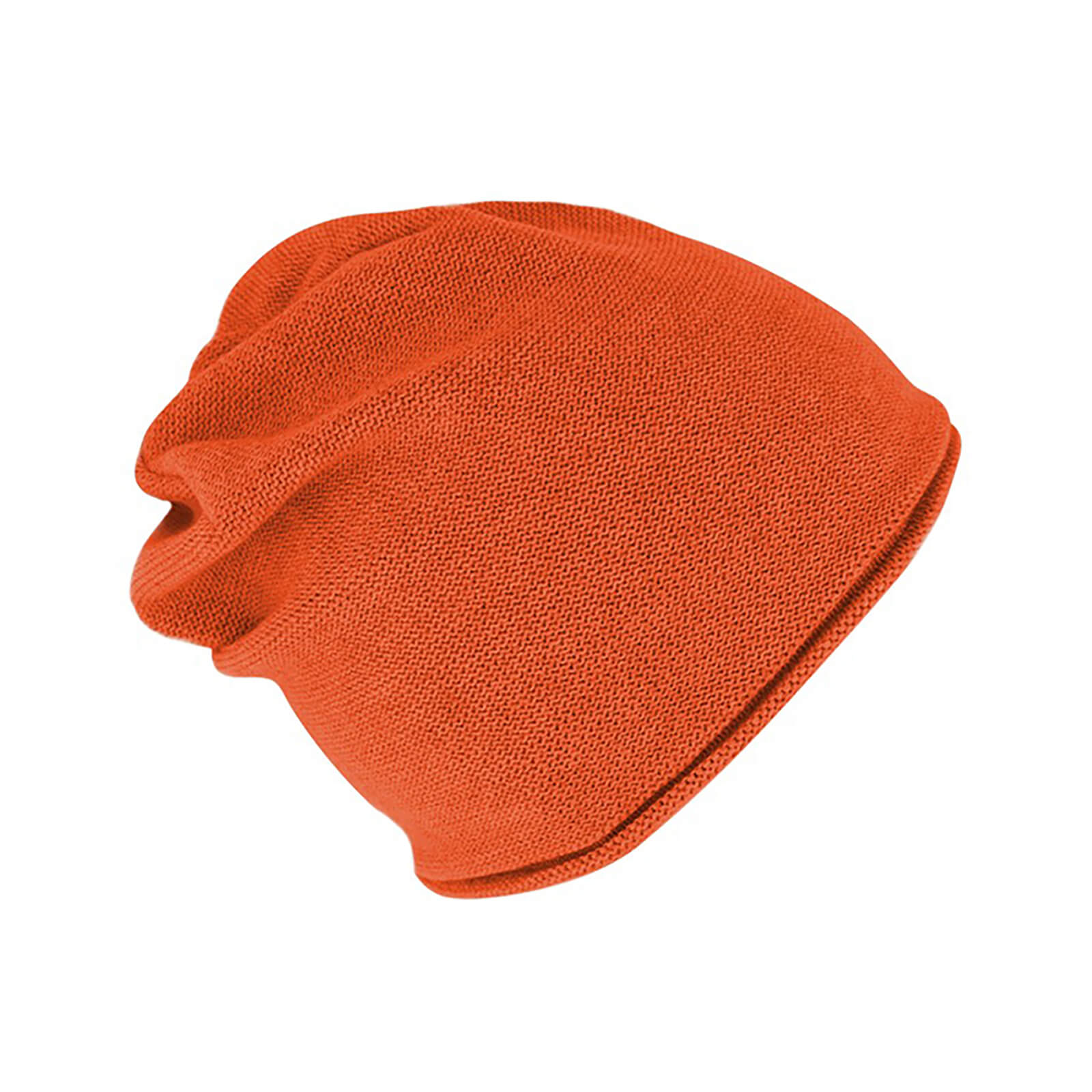 Fiebig Strickmütze Beanie Baumwolle uni mit Rollrand GOTS